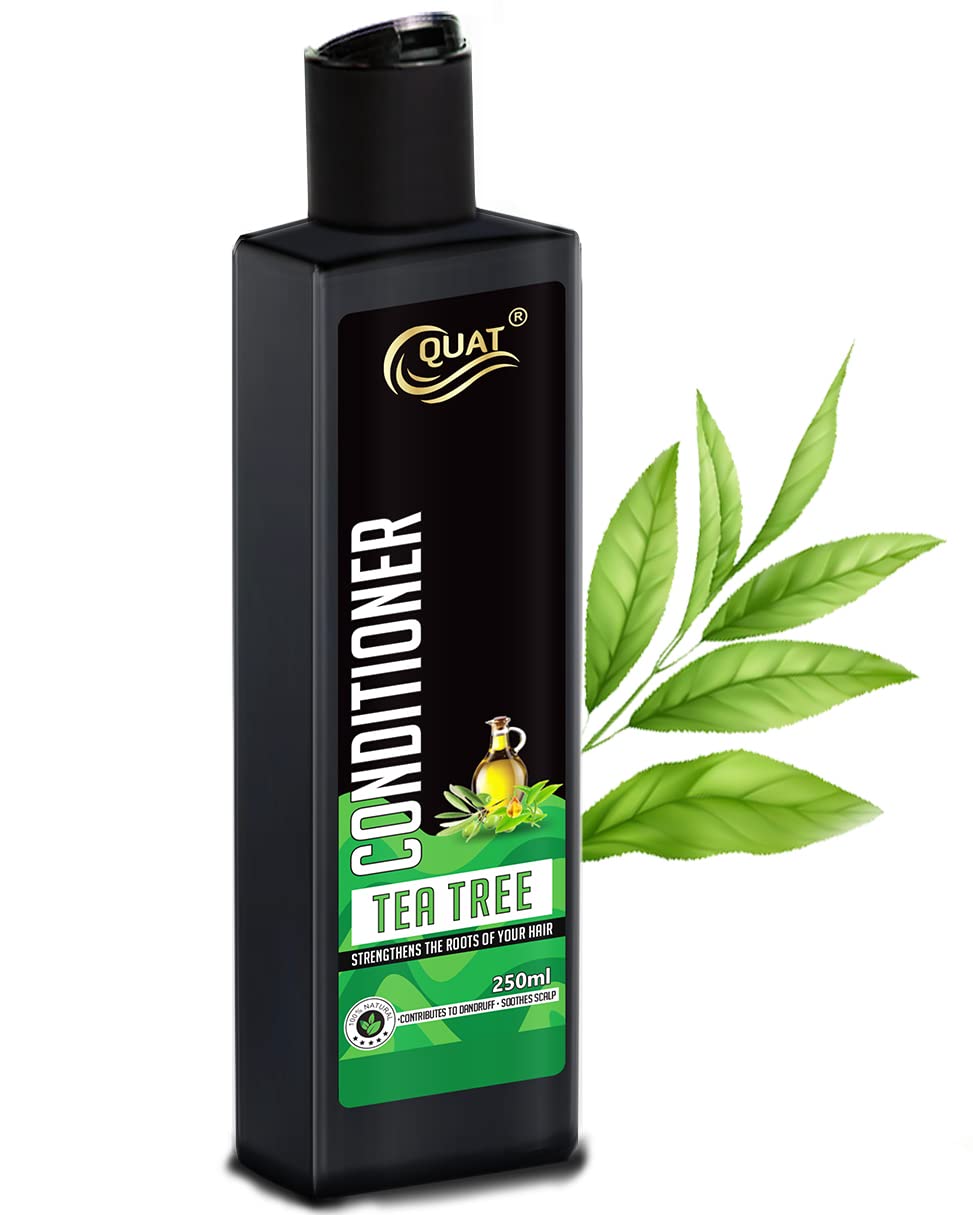 QUAT Tea Tree Conditioner for Long & Damaged Hair - Nourishing, Repairing & Shining Treatment (250ml) | Revitalizes Dry, Lifeless Hair | Perfect for Daily Hair Care & Salon-Quality Results at Home