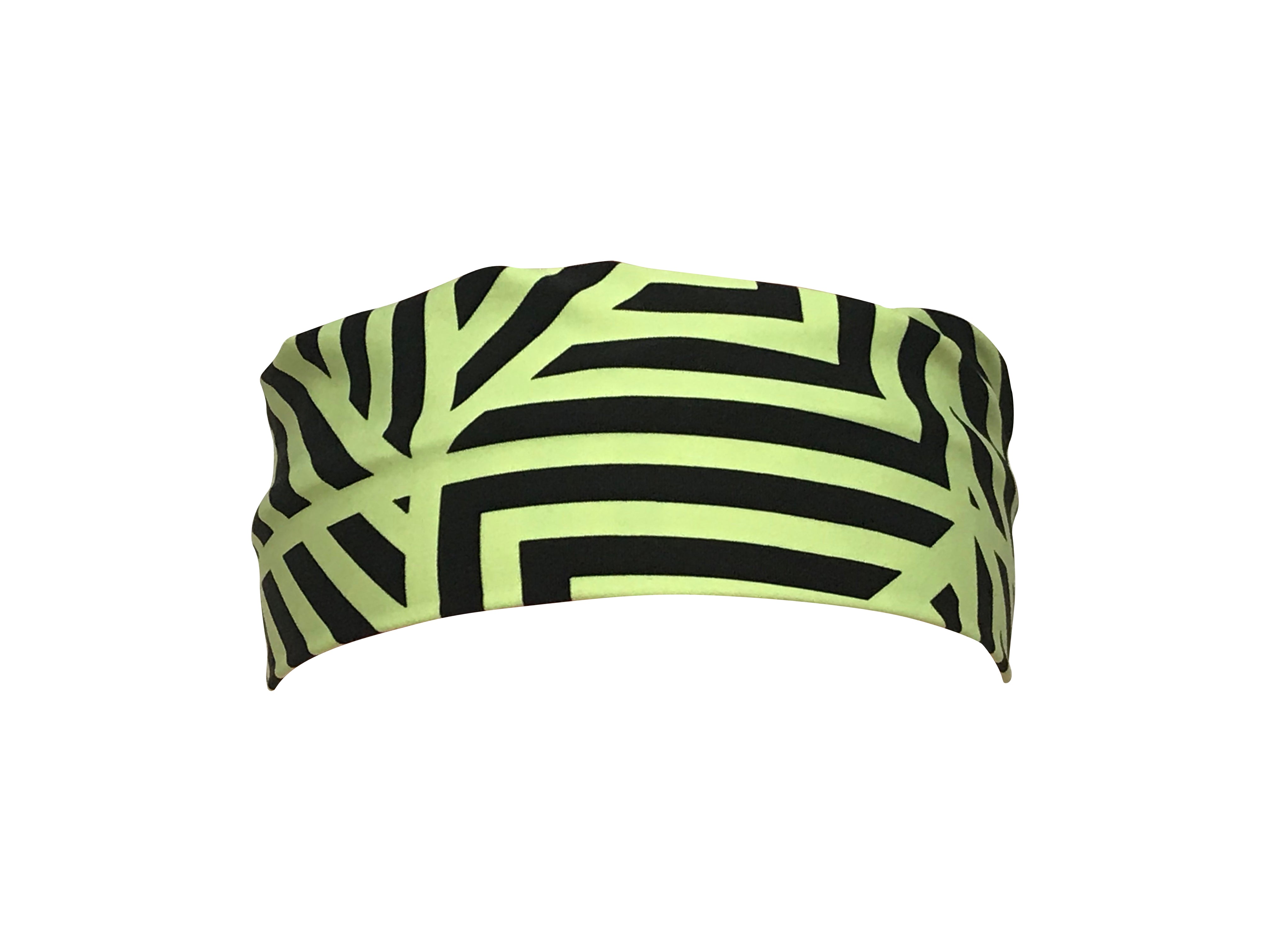 Fluoro Zig Zag Workout Headband for Women - Non-Slip Sweat Absorbent Yoga Headband - Perfect for Running, Gym, Fitness & Sports Activities