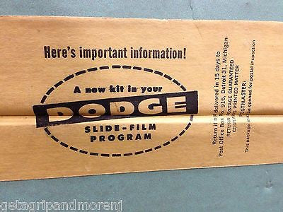 Vintage 1954 Dodge Slide Film Program by Ross Roy Inc - Rare Advertising Collectible NIB (New in Box) - Perfect for Classic Car Enthusiasts & Vintage Advertising Collectors