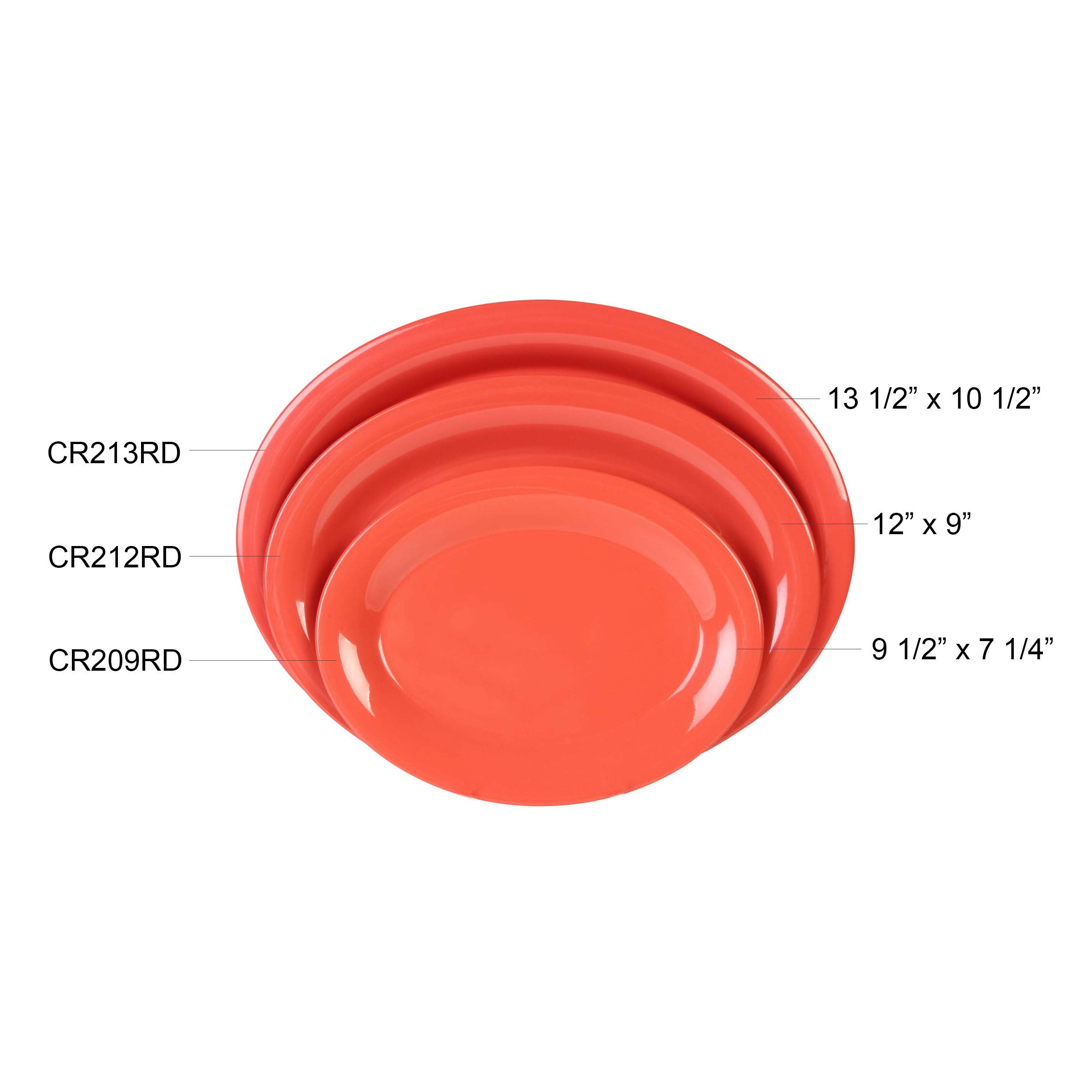 Premium Orange Melamine Dinnerware Set - 12