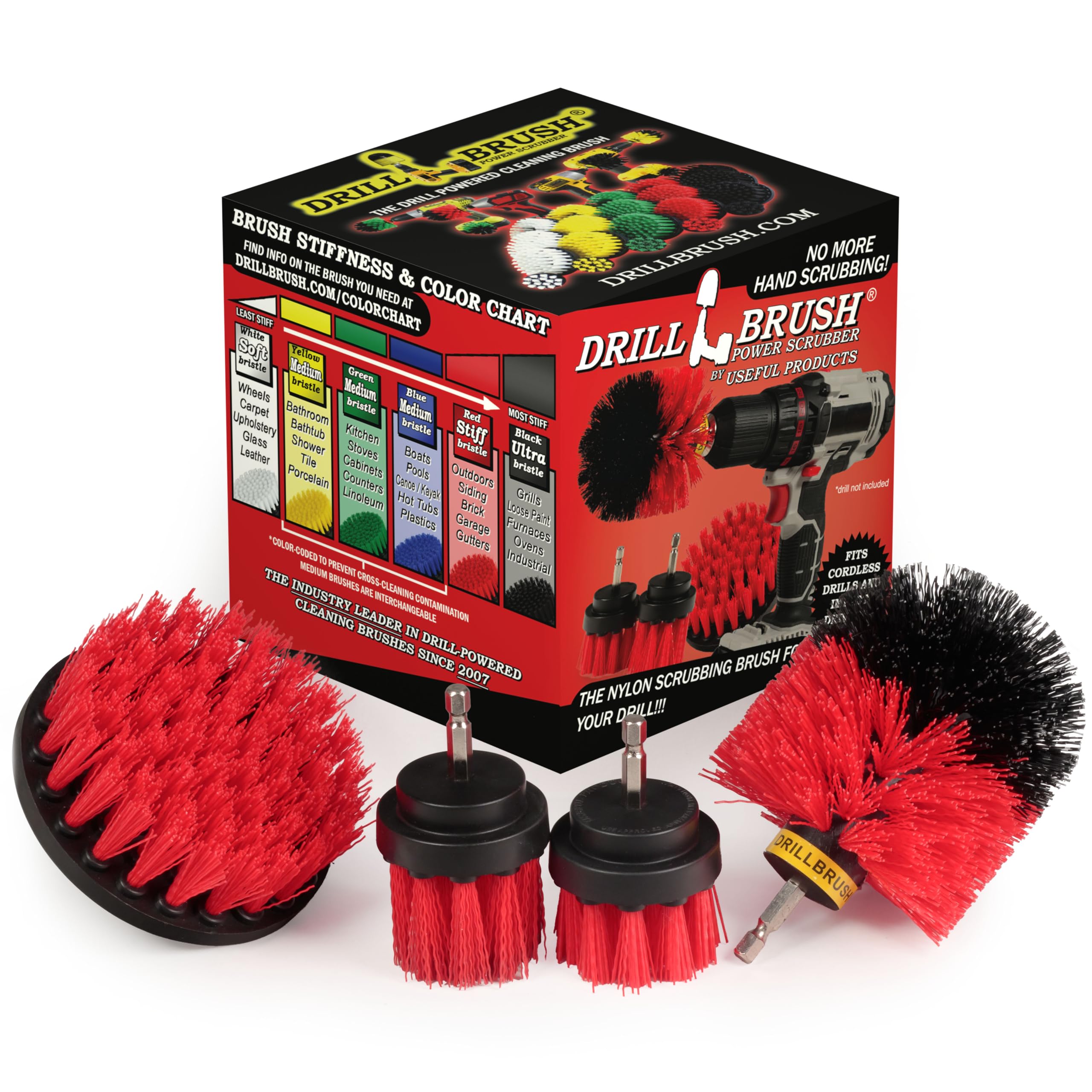 **Outdoor Cleaning Brush Set for Fountain, Patio, Fire Pit, Concrete & Grout – Heavy-Duty Scrub Brush for Granite, Headstone & Garden Statues – Perfect for Home, Yard & Restoration Projects**