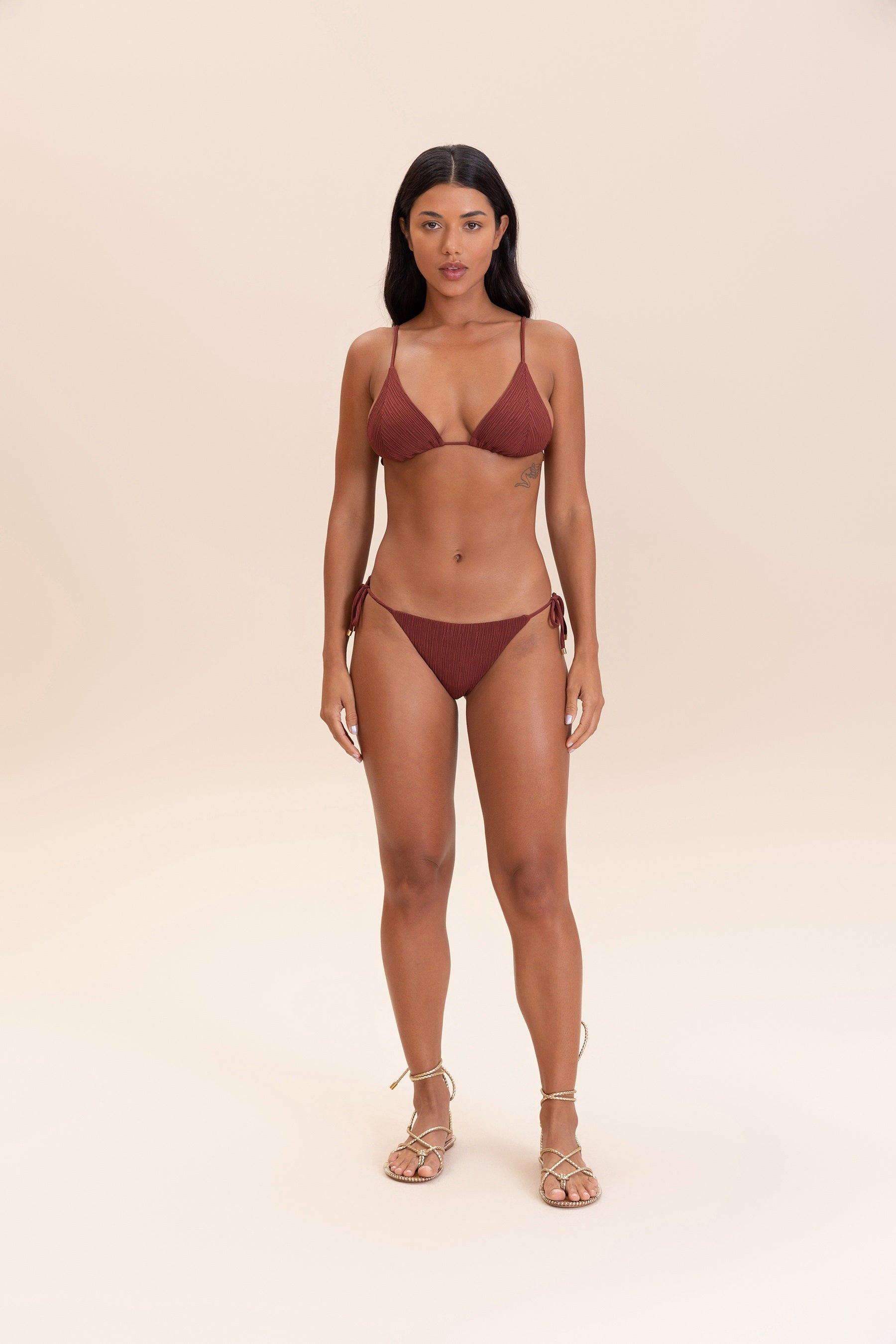 Sexy High Waisted Curl Tie Side Bikini Bottom - Adjustable Swimwear for Women | Perfect for Beach Vacations, Pool Parties & Summer Getaways