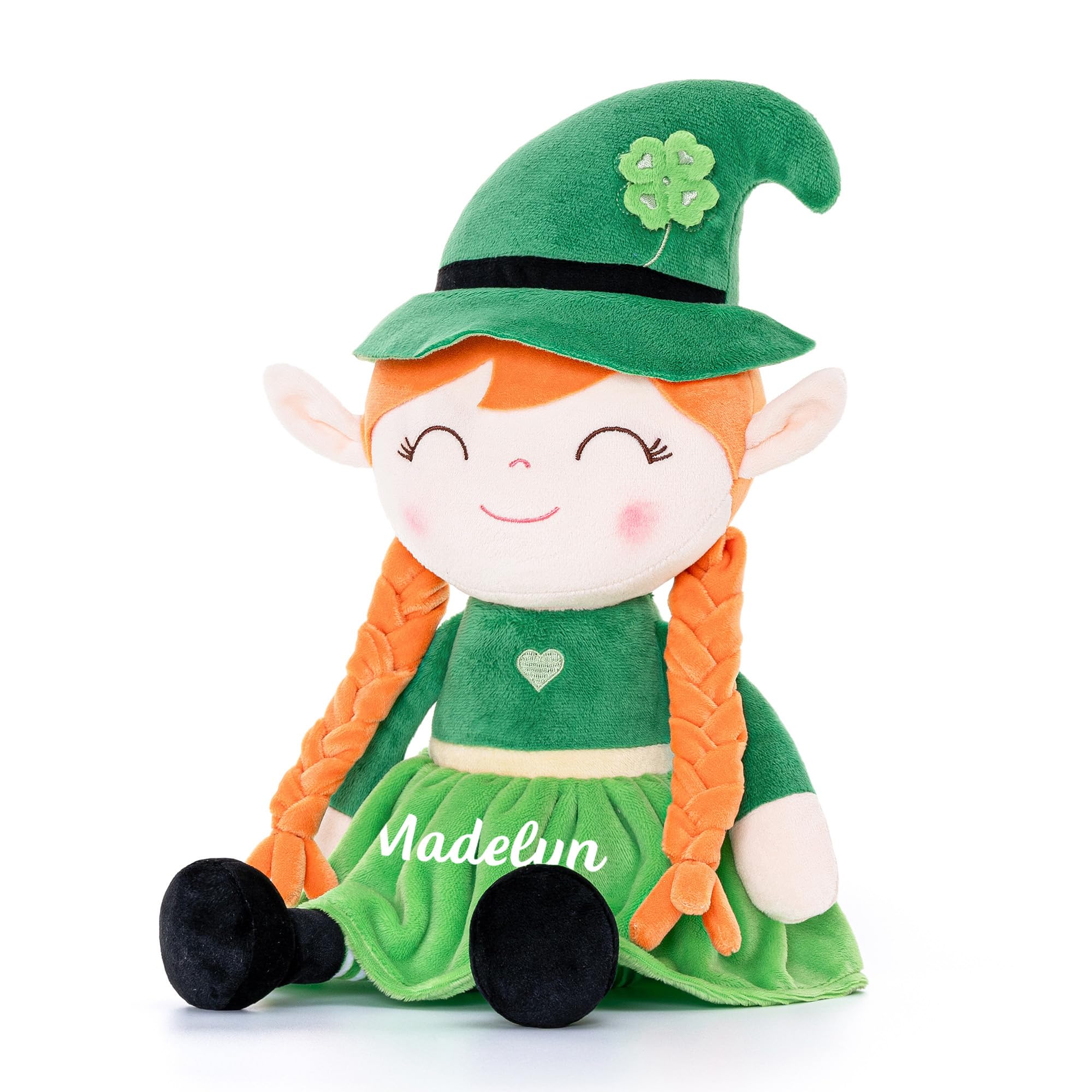 Custom St Patrick's Plush Doll with Name - Personalized Irish Gift for Girls | Birthday & Party Favors