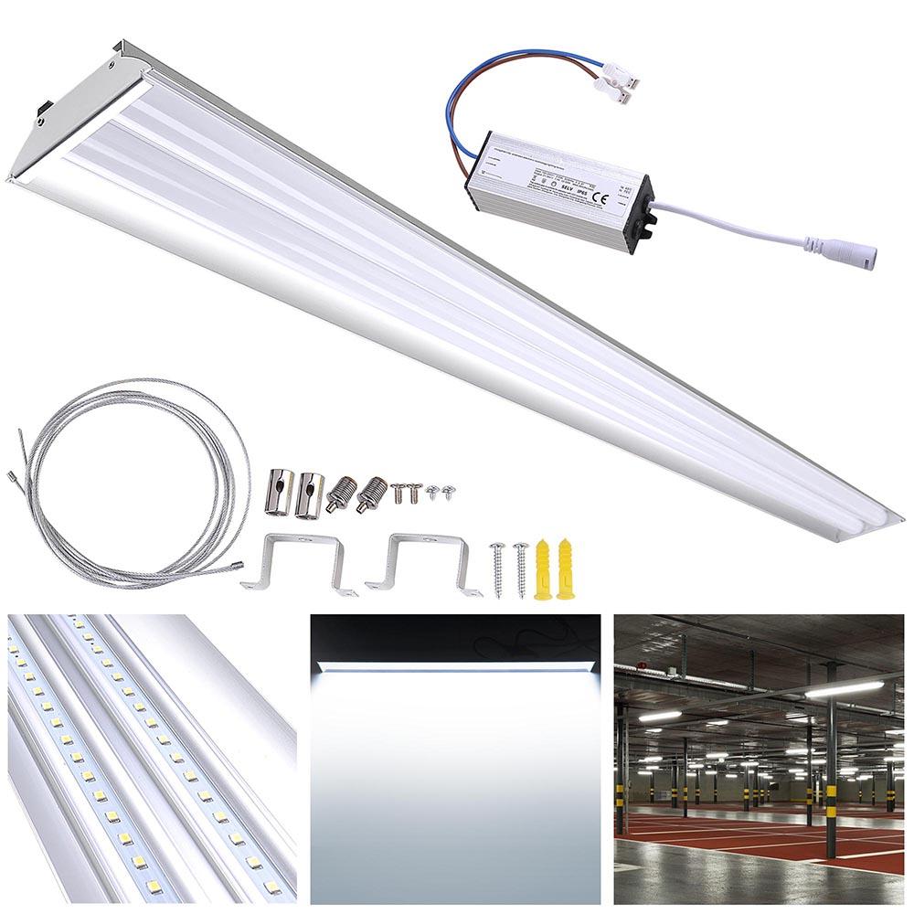 TheLAShop 1 Pack 4ft 5000K LED Shop Light - Bright Daylight White Garage Lighting Fixture with Aluminum Housing for Workshop, Warehouse & Home Garage Use