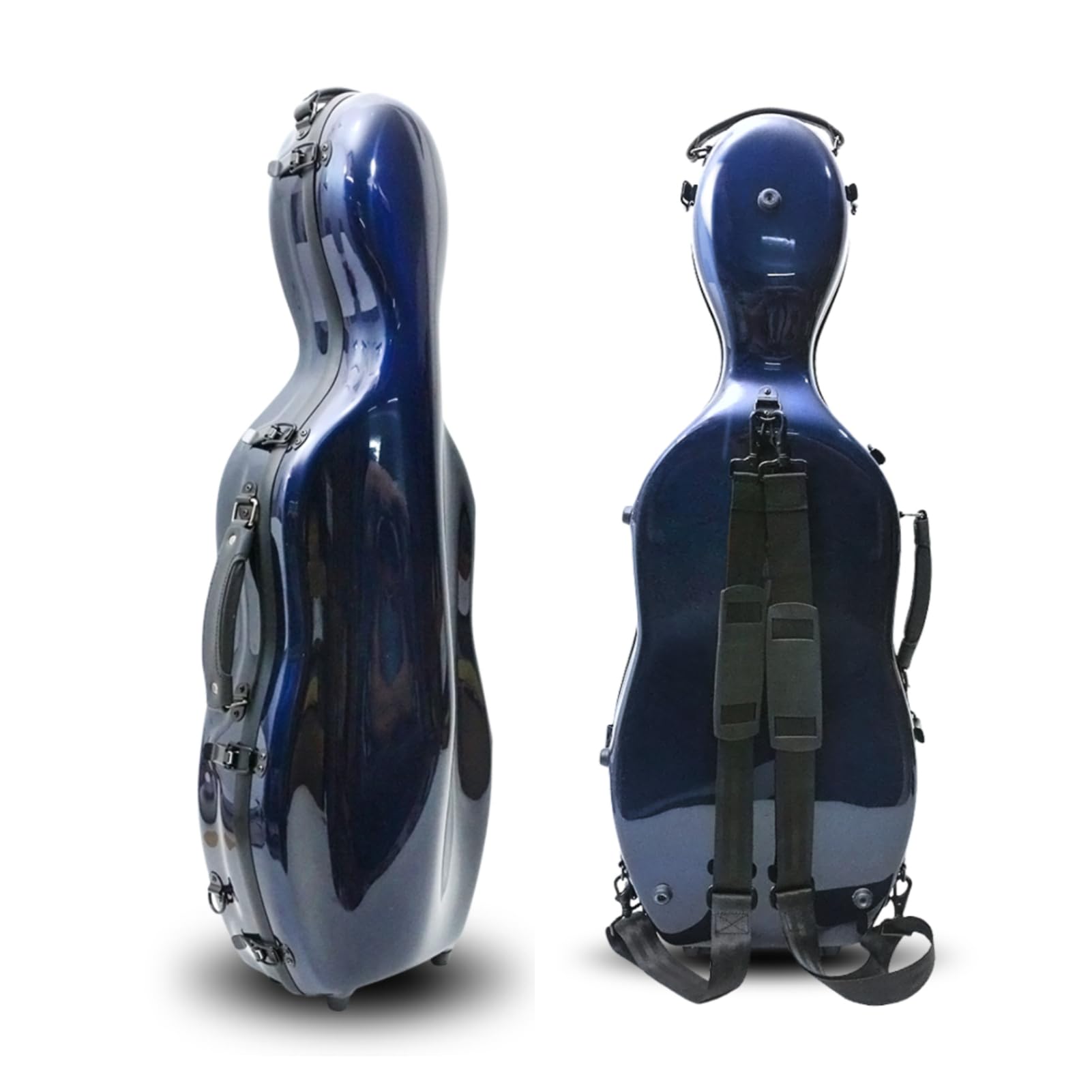 Premium Lightweight Carbon Fiber Viola Case for 16-16.5 Inch Violas - Durable Hard Shell with Adjustable Backstraps, Waterproof & Shockproof (2.68kg, Dark Blue) - Perfect for Travel, Performances & Professional Musicians