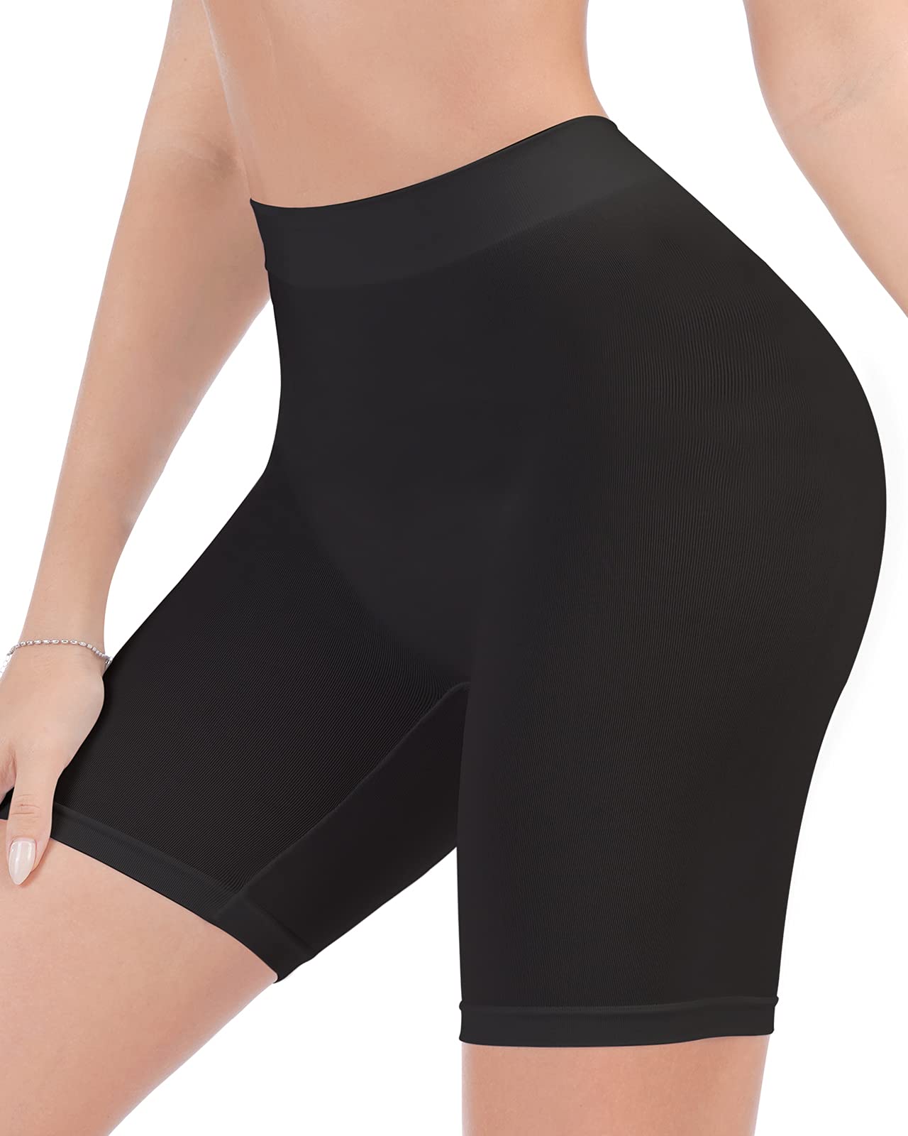 Reamphy 3 Pack Women's Slip Shorts - Breathable Anti-Chafing Yoga Biker Shorts for Under Dresses | Perfect for Summer, Workout & Daily Wear