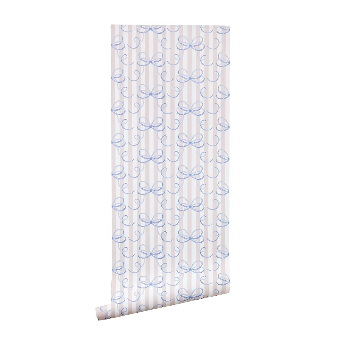 Bow & Stripe Wallpaper - Elegant Self-Adhesive Peel and Stick Wallpaper for Bedroom, Living Room, and Nursery Decor - Perfect for Home Renovation and DIY Projects