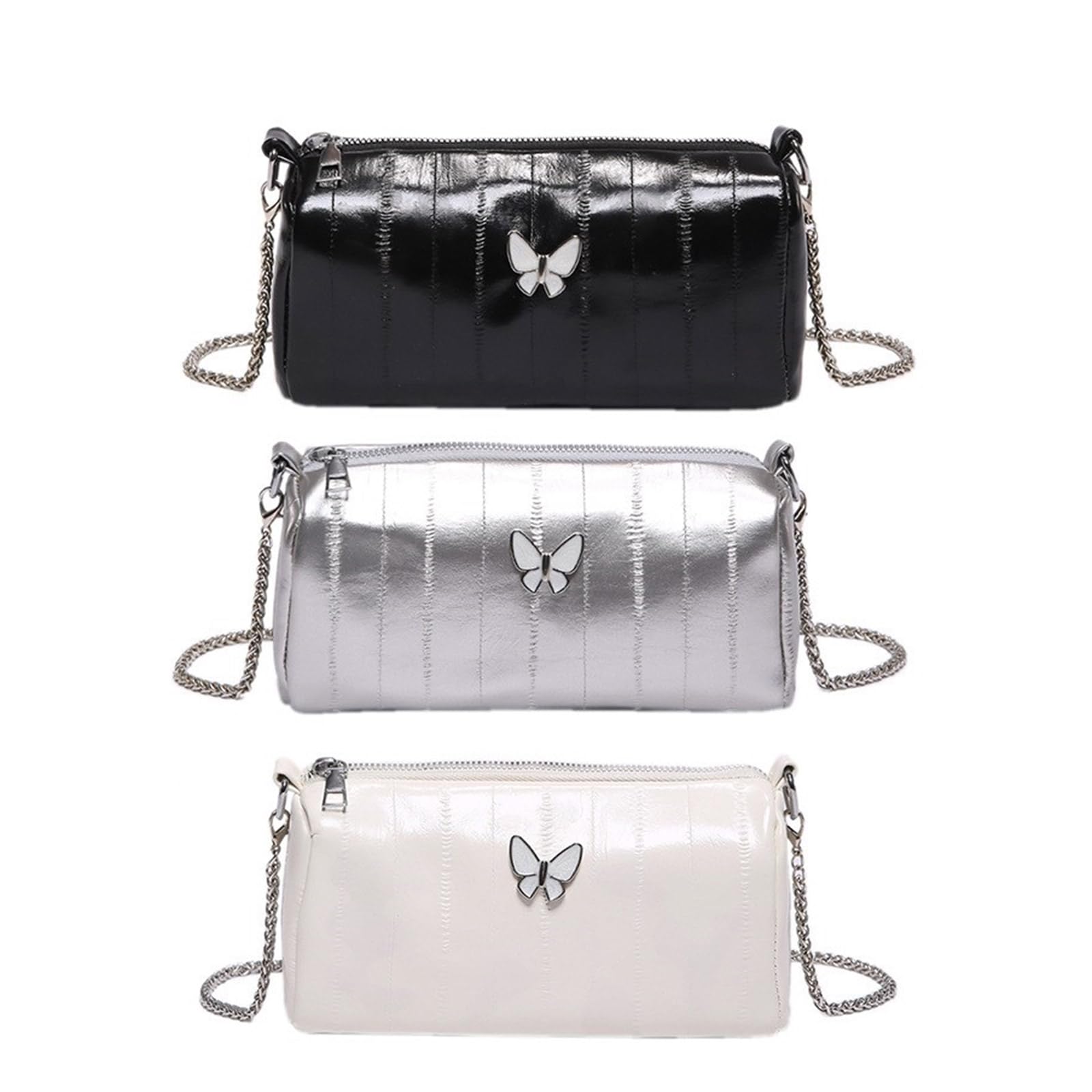 Stylish Guojiang Women's Crossbody Bag with Chain Strap - PU Leather Butterfly Shoulder Handbag for Casual, Shopping & Dating | Perfect Everyday Purse for Work, Travel & Outings