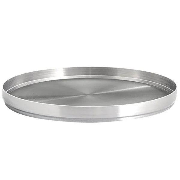 Premium FOH Soho 12-Piece Round Stainless Steel Dinner Plates Set - Elegant Silver Tableware for Fine Dining, Restaurants & Home Entertaining
