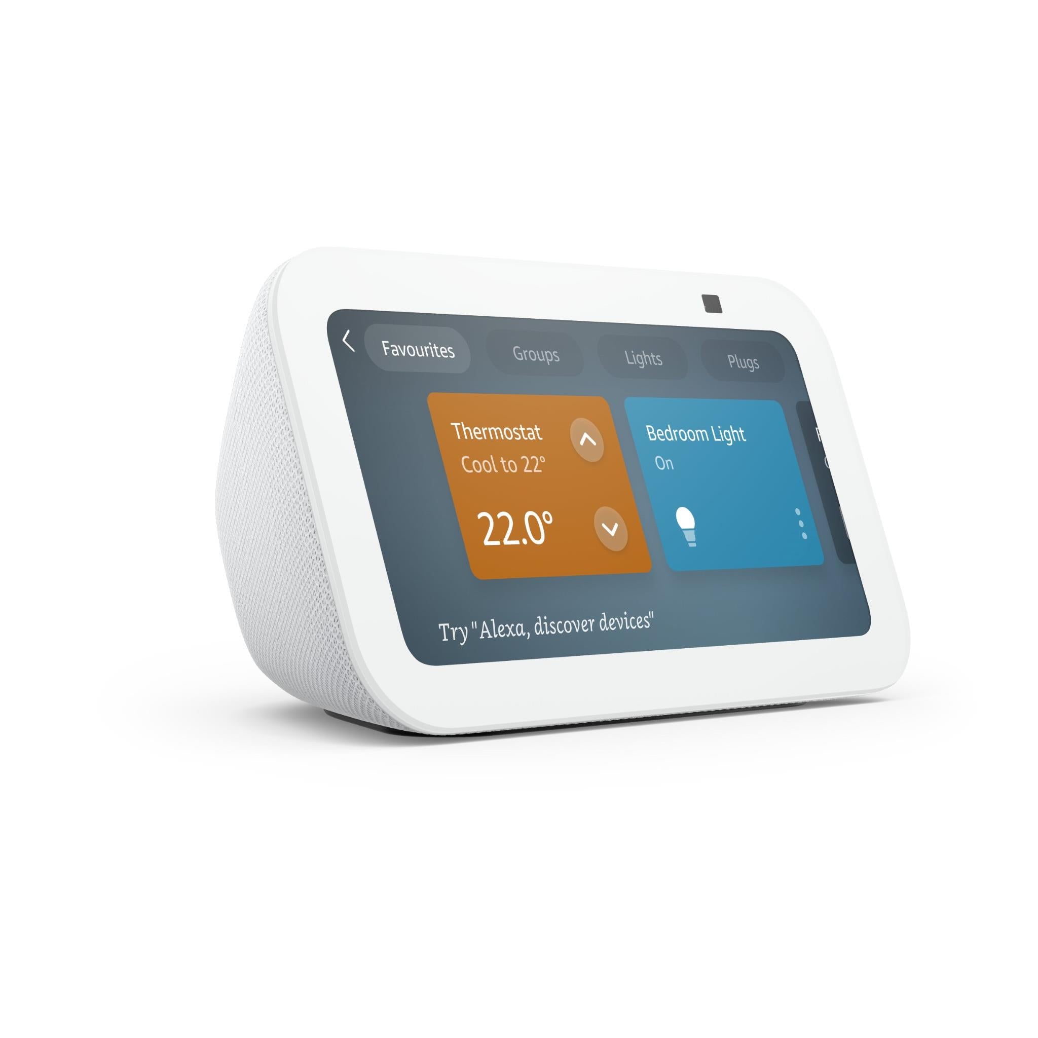 Amazon Echo Show 5 (3rd Gen) Smart Display with Alexa - White | Hands-Free Video Calls, Smart Home Control & Entertainment Hub for Kitchen, Bedroom & Office