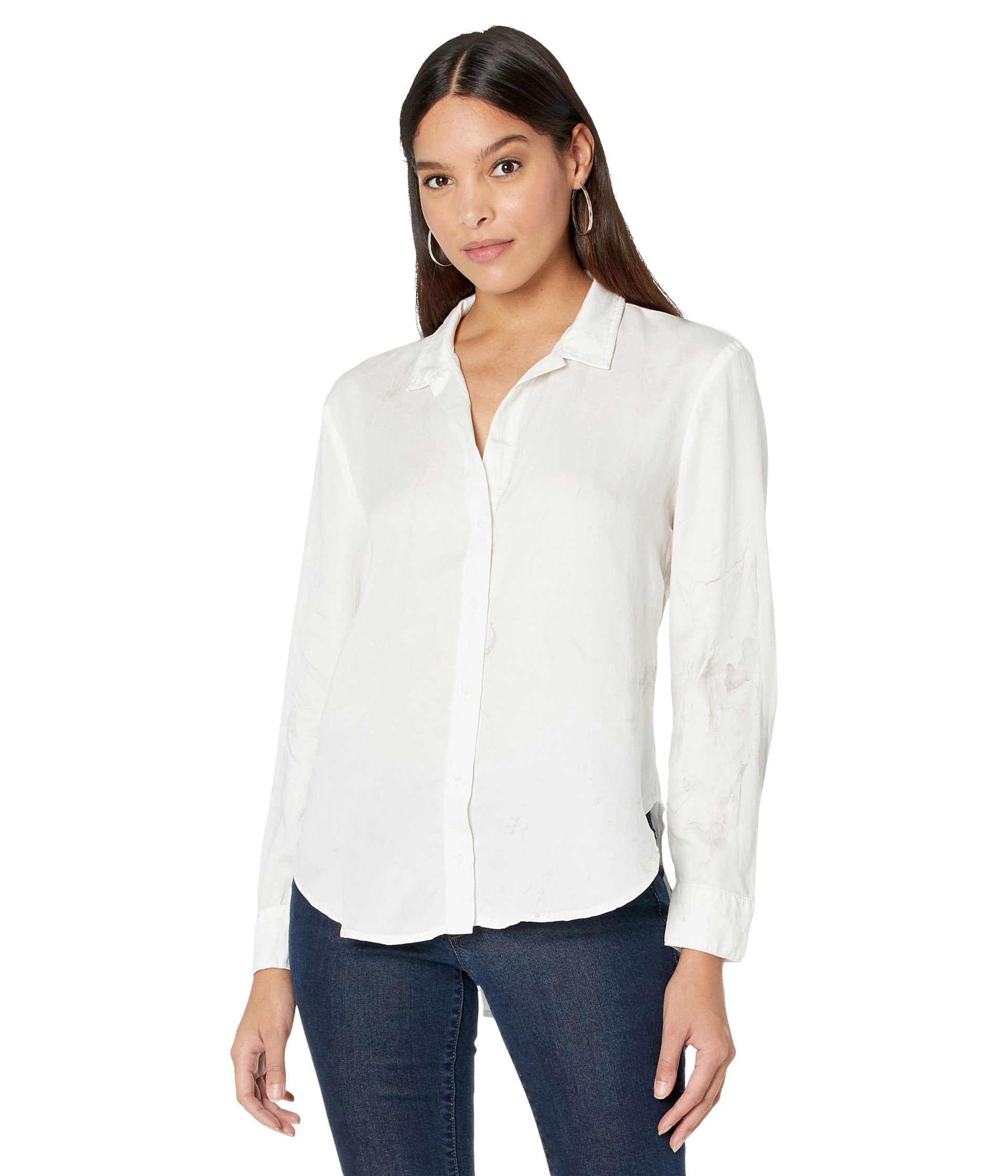 Bella Dahl Women's Long Sleeve Button Down Shirt - Soft Cotton Casual Blouse for Work, Date Night & Everyday Wear