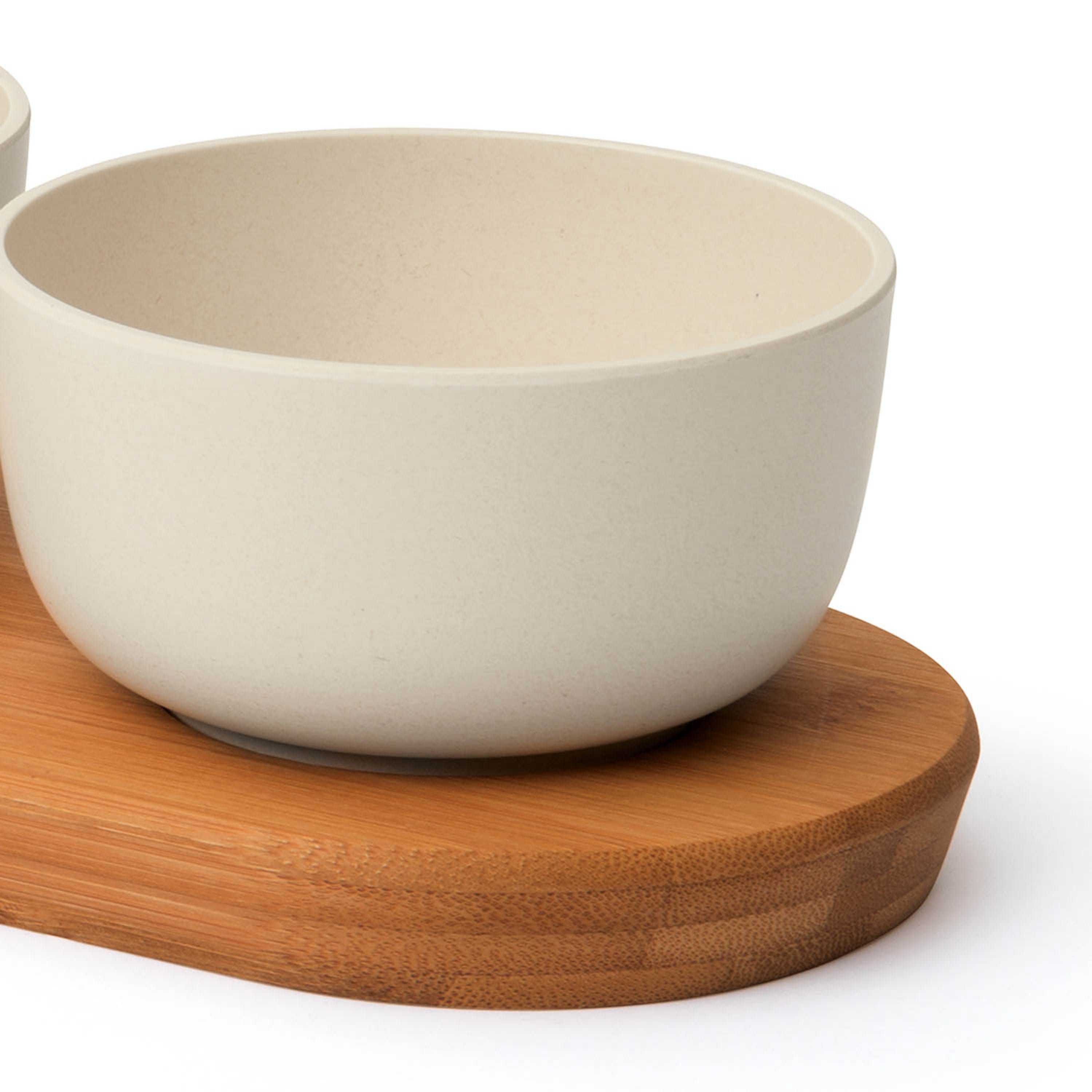 BergHOFF Leo 7-Piece Bamboo Covered Appetizer Set - 0.29qt Mini Serving Bowls with Lids - Perfect for Parties, Snacks, and Small Food Portions