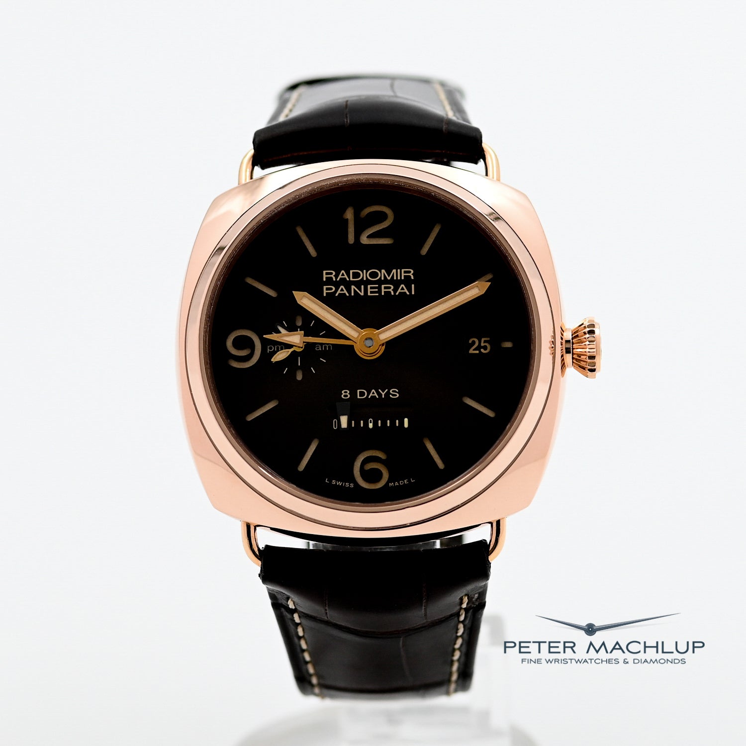 Panerai Radiomir 45 GMT Automatic Men's Watch - Luxury Stainless Steel Dive Watch with Date Function - Perfect for Business, Travel & Water Sports