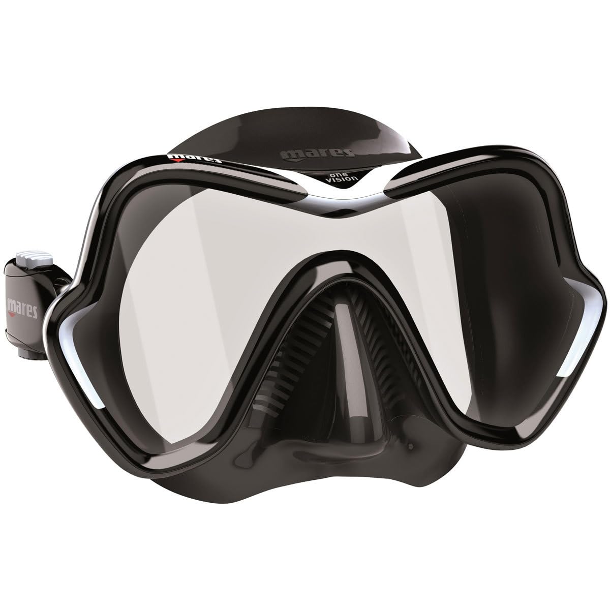Mares One Vision Scuba Diving Mask - Black for Snorkeling, Spearfishing & Underwater Photography | Comfortable & Anti-Fog Swim Goggles
