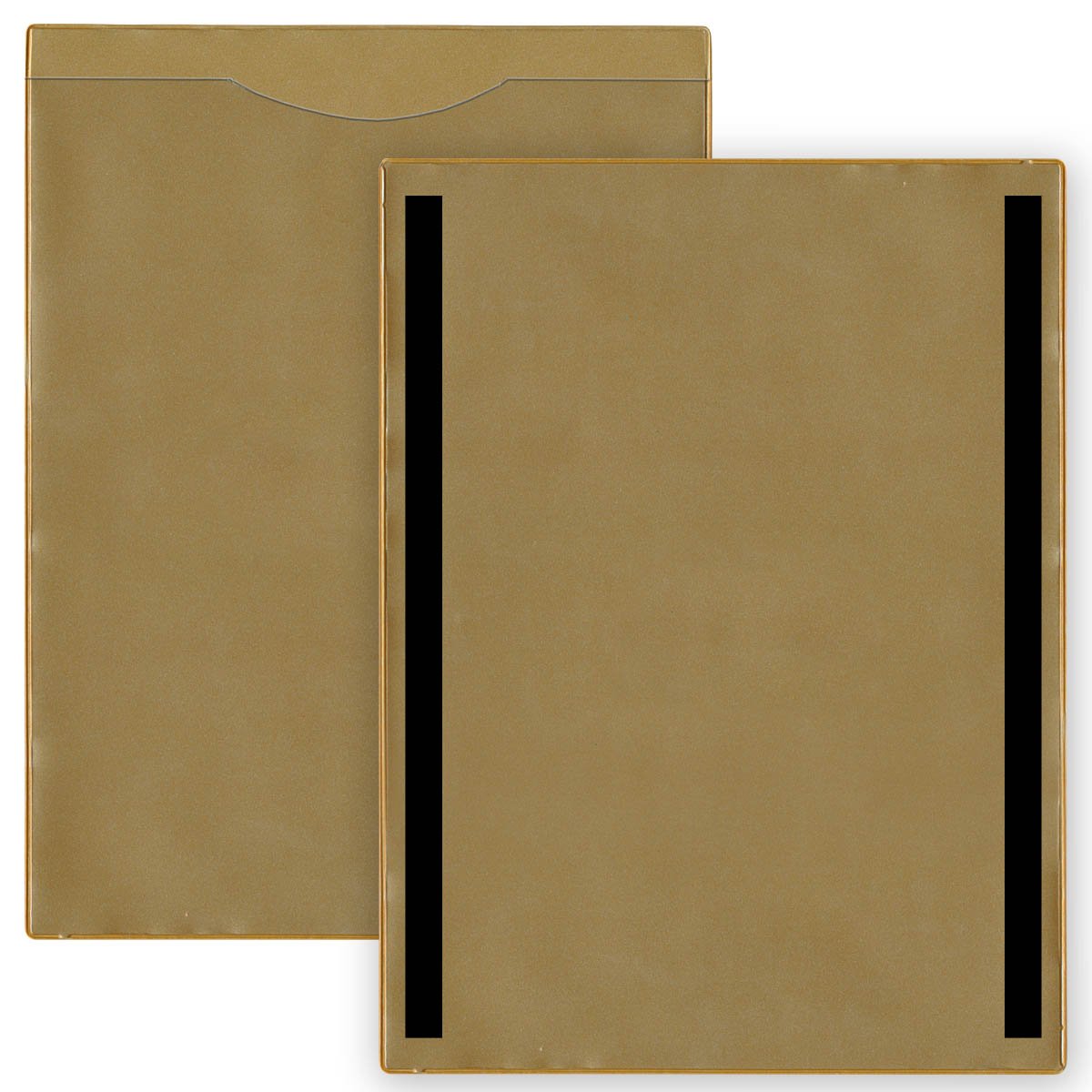 StoreSMART Magnetic Plastic File Jackets - 15-Pack Gold Open Short Side Document Protectors | Ideal for Office Filing, School Projects & Home Organization (FJ85SML-PQGOLD-15)