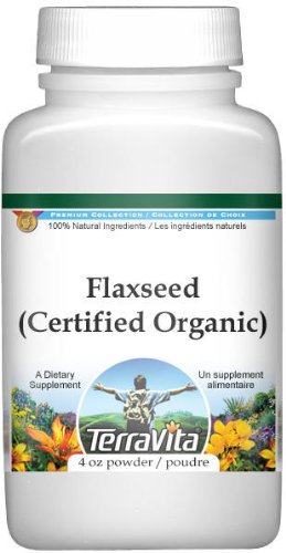 Organic Flaxseed Powder - USDA Certified, 4 oz (ZIN: 517689) | Perfect for Smoothies, Baking & Healthy Recipes