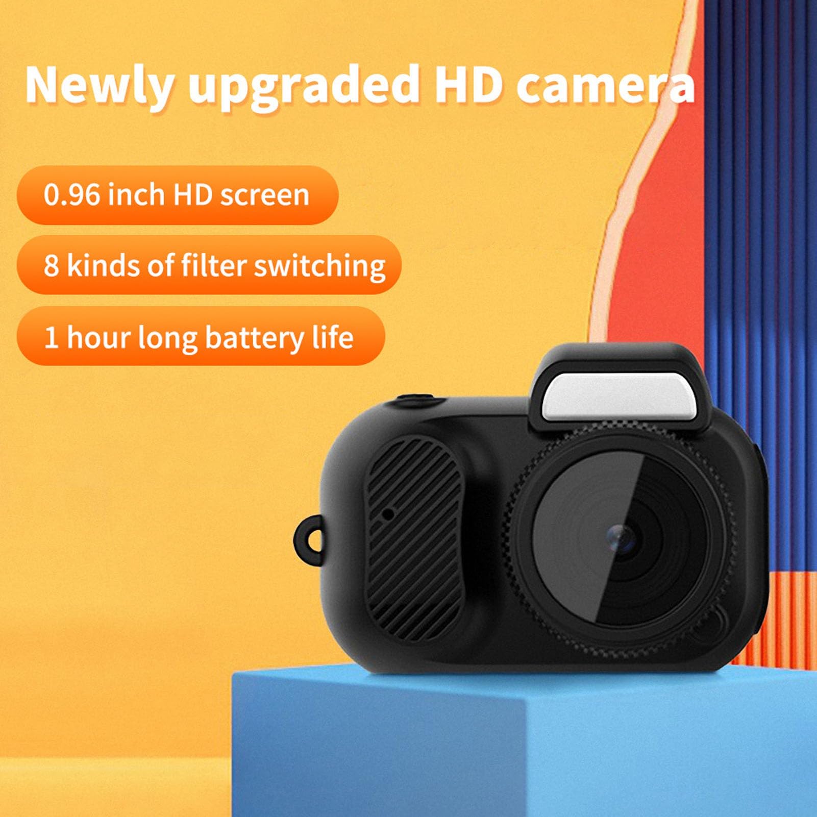 HD Kids Digital Camera 1080P - Portable Travel Camera with 0.96