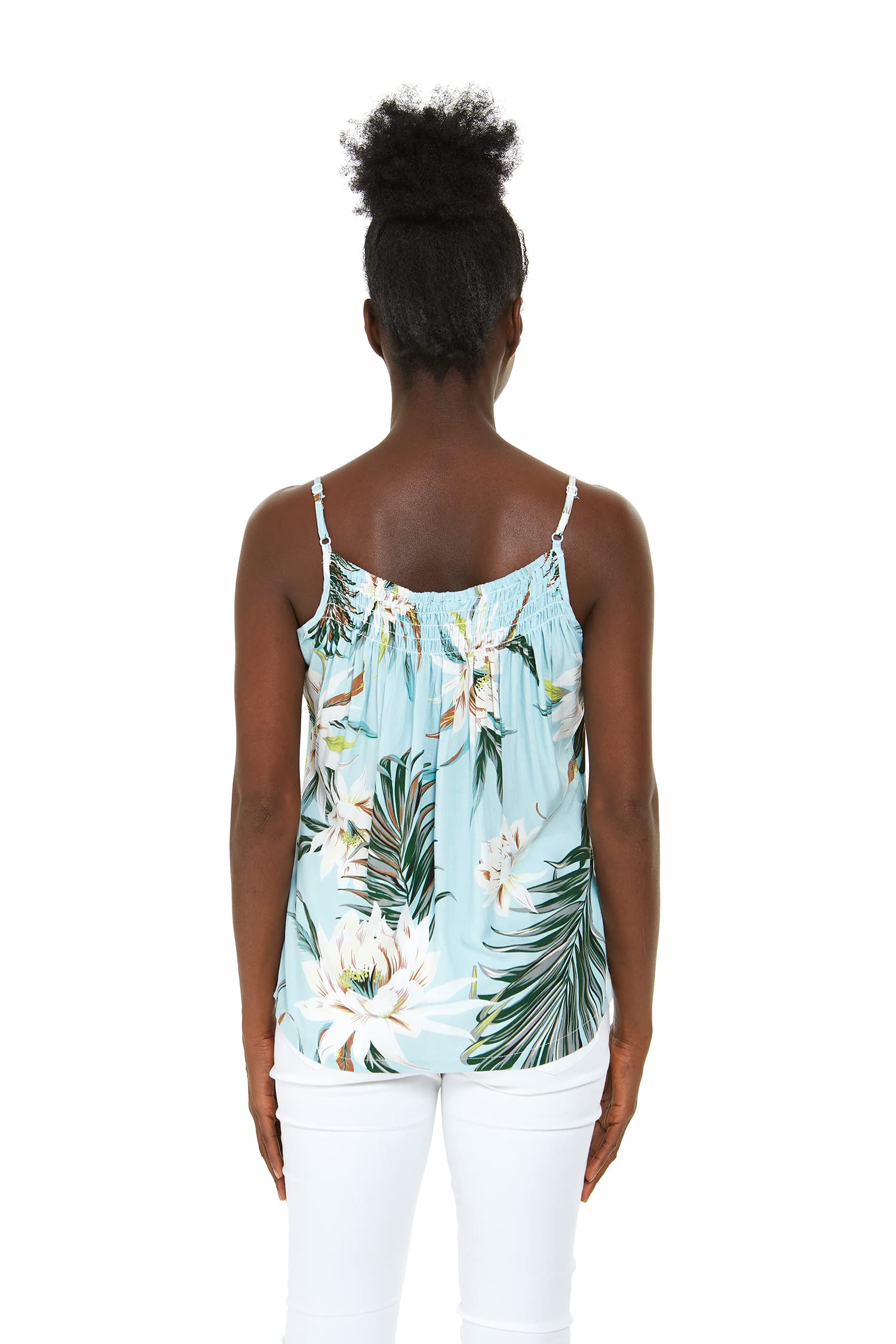 Hawaii Hangover Women's Spaghetti Strap Tank Top - Floral Print Summer Beachwear for Vacation, Pool Party & Tropical Getaway