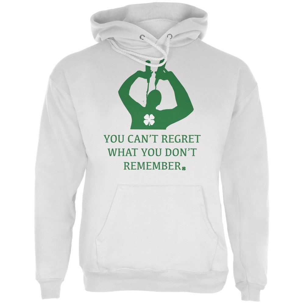 Old Glory St. Patrick's Day White Adult Hoodie - Small | Comfortable Pullover Sweatshirt for Irish Celebration & Casual Wear