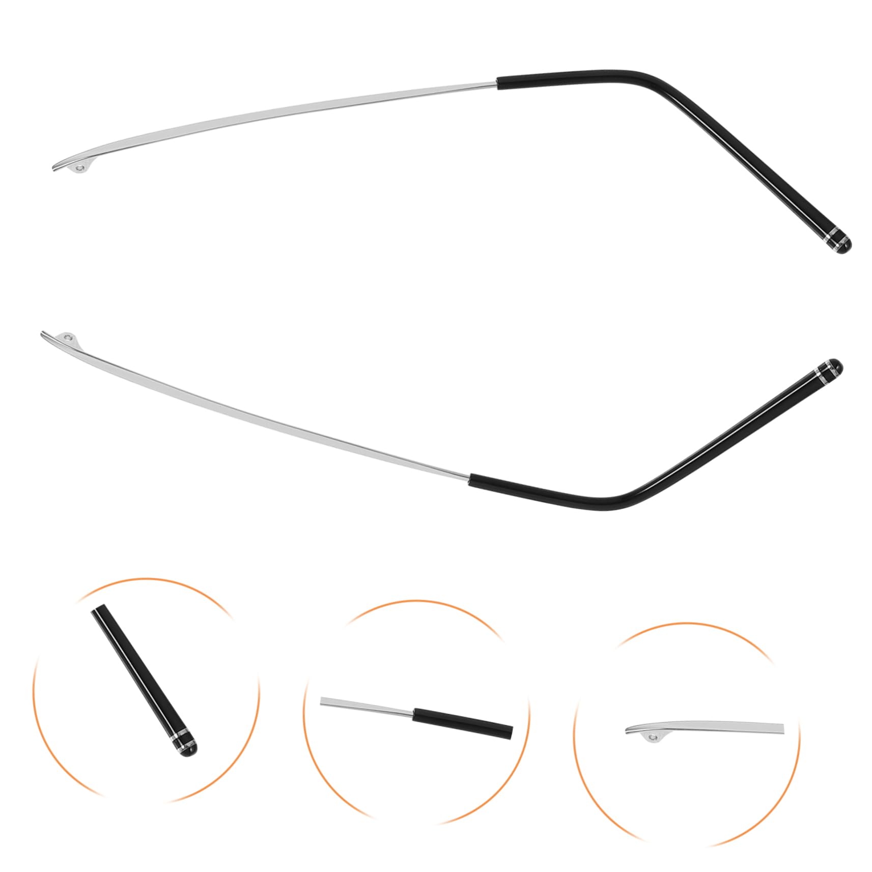 OATIPHO Universal Metal Glasses Repair Kit - 1 Pair Replacement Temple Arms & Legs for Eyeglass Frame Repair | Durable Eyewear Accessories for Broken Glasses Fix at Home, Office, or Travel