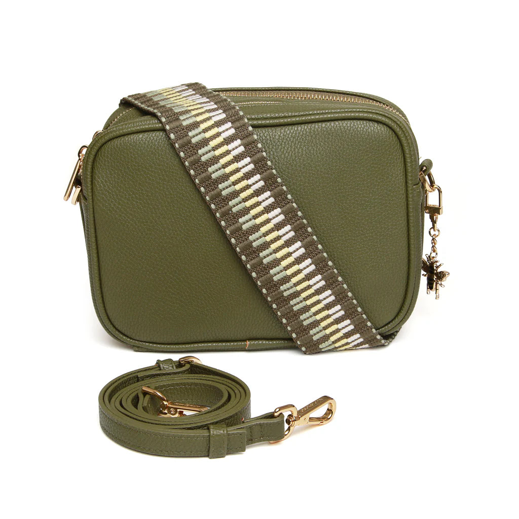 Alice Wheeler Soho Camera Cross Body Bag - Olive Green Vintage Style Leather Shoulder Bag for Women | Perfect for Travel, Photography & Everyday Use