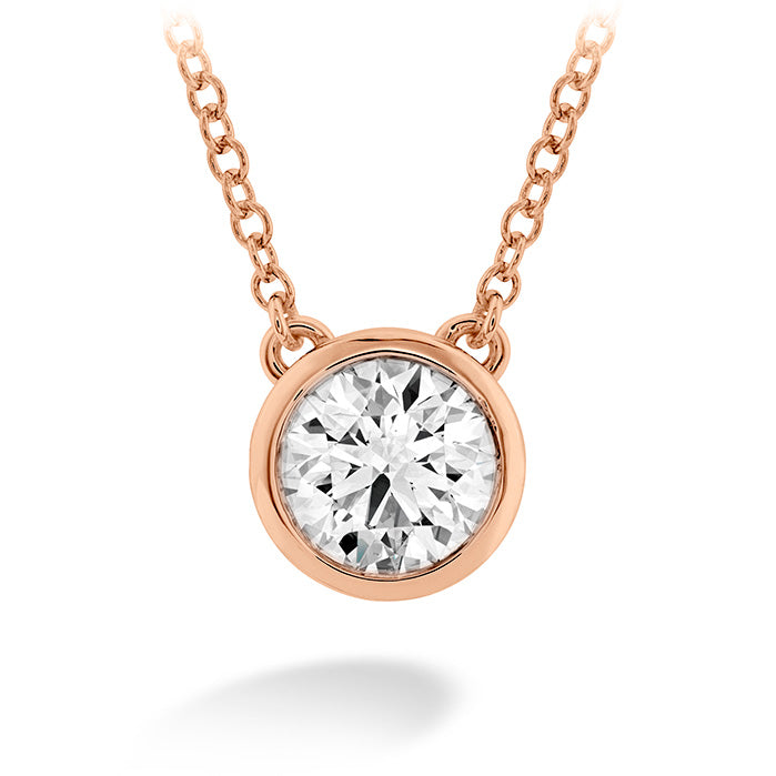 Hearts On Fire Classic Bezel Diamond Pendant Necklace for Women - 14K White Gold Diamond Jewelry Gift for Anniversary, Valentine's Day & Special Occasions