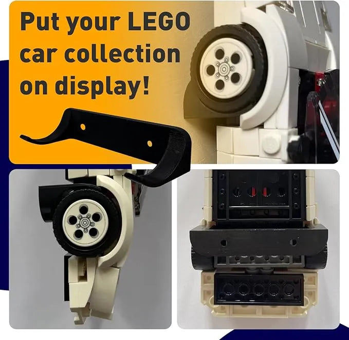 LEGO Speed Champions Series Wall Mount Display Hook - Perfect for Showcasing & Organizing LEGO Race Cars in Bedroom, Office, or Playroom