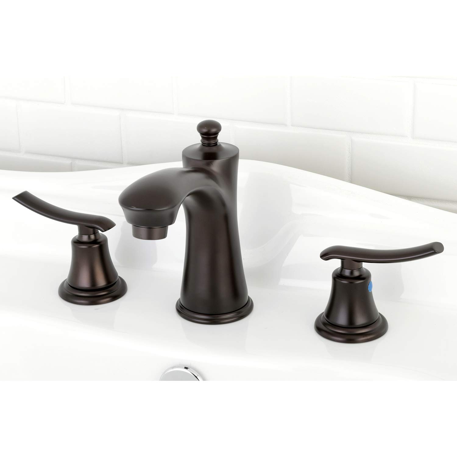 Kingston Brass KB7965JL Jamestown Widespread Bathroom Faucet - Oil Rubbed Bronze Finish - 5.38