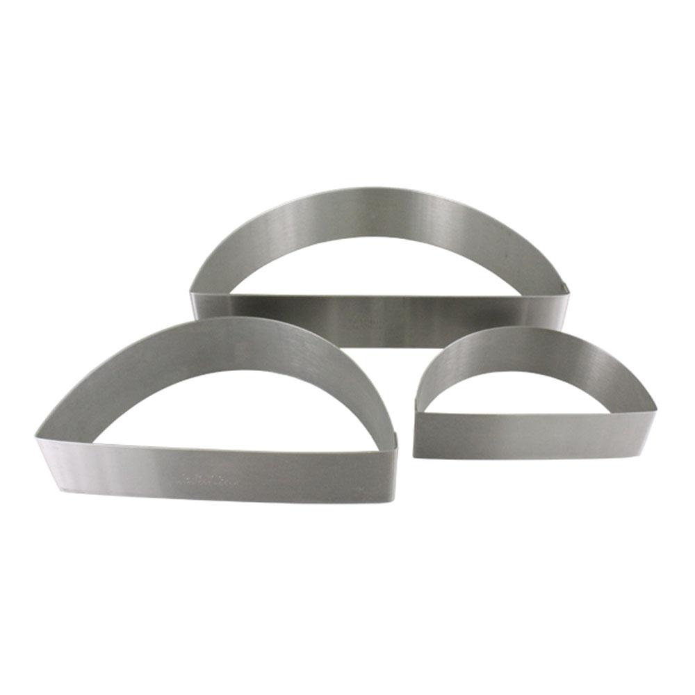 3 1/4 Inch High Half Moon Mousse & Entremet Molds - Professional Baking Tools for Desserts, Cakes, and Pastries - Perfect for Home Bakers and Chefs