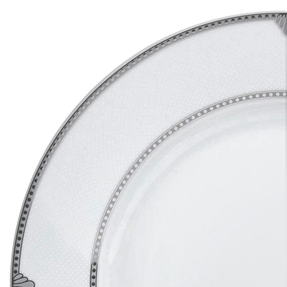 Regent Bead 40-Piece Dinnerware Set - Service for 8 People, Porcelain Dish Set for Formal Dining, Entertaining & Everyday Use