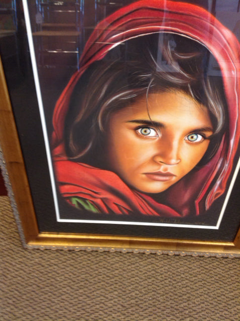 28 X 34 Signed 2004 Afghan Girl Print - Authentic Collectible Artwork for Home Decor & Office Wall Art