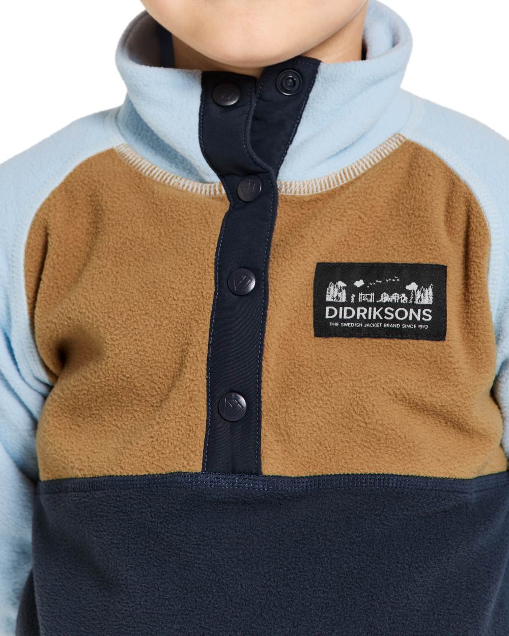 Didriksons Kids Monte Half Button Fleece Jacket - Warm Winter Coat for Boys & Girls - Outdoor Play, School, and Casual Wear