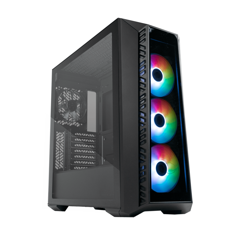 Cooler Master MB520 WGNN S01 CM MasterBox 520 ARGB Mid-Tower ATX PC Case - Tempered Glass Side Panel, White | Perfect for Gaming Rigs & High-Performance Builds
