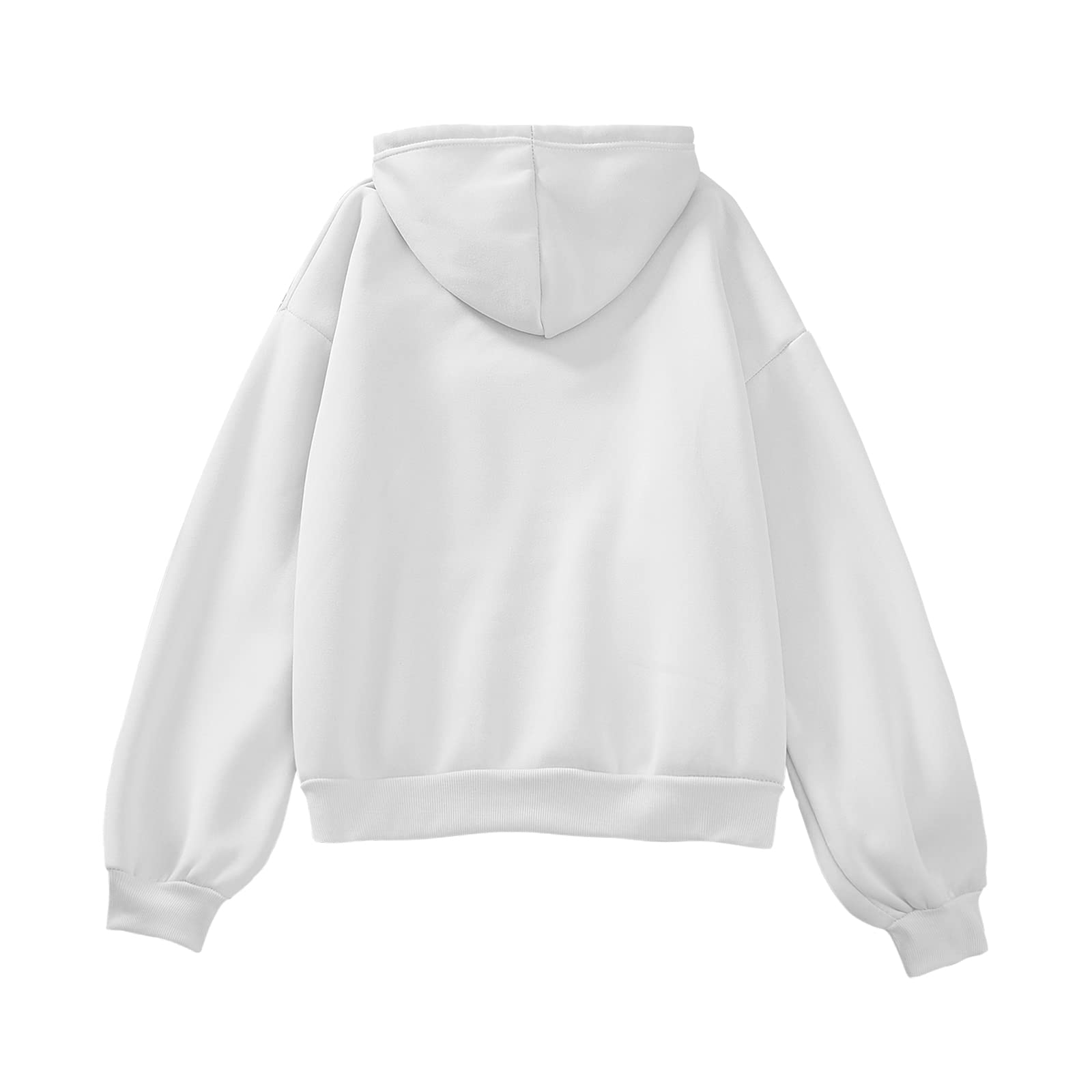 Cute Floral Print Oversized Hoodie for Women - Y2K Aesthetic Preppy Sweatshirt Pullover with Trendy Flower Design (White, Large) | Perfect for Casual Wear, Street Style & Cozy Loungewear