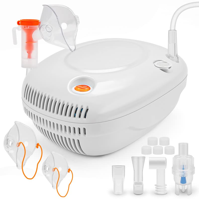 Ultrasonic Nebulizer Machine for Adults & Kids - Powerful Air Compressor with 2 Accessory Sets - Perfect for Asthma, Allergies & Respiratory Relief at Home