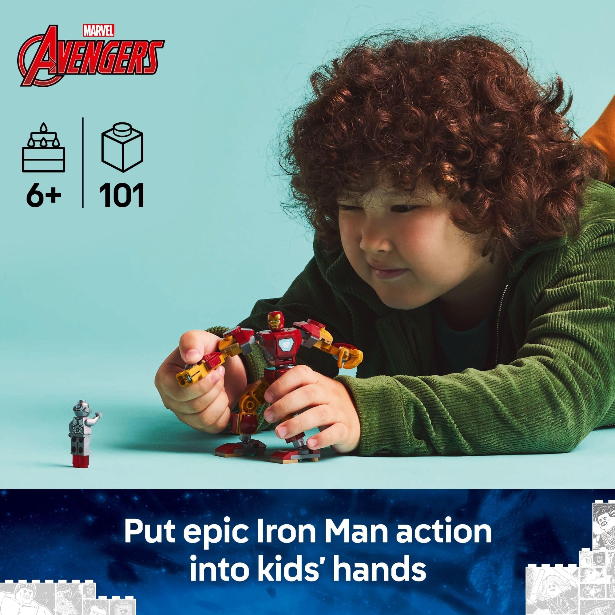LEGO Marvel Iron Man Mech vs. Ultron Building Toy Set 76307 - STEM Educational Toy for Kids Ages 6+ | Buildable Superhero Action Figures | Perfect Birthday Gift for Boys & Girls | Creative Play & Superhero Battles