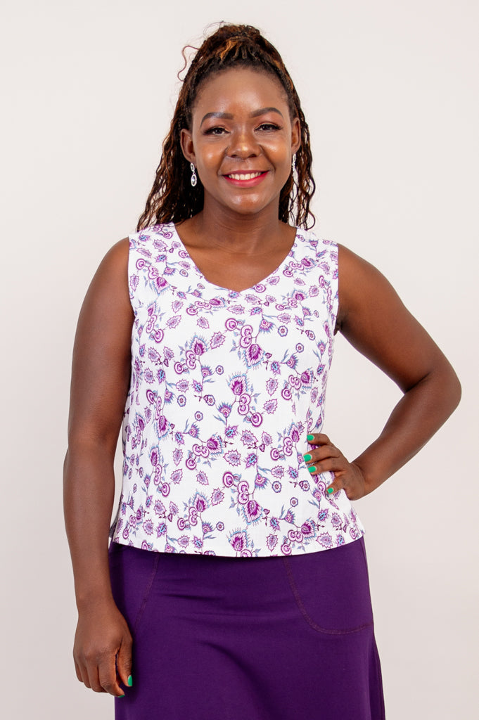 Havana Tank Top - Soft Linen & Bamboo Blend - Women's Casual Summer Tops - Perfect for Beach Vacations & Weekend Outings