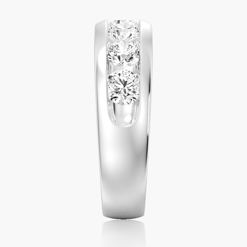 8mm Channel Set Moissanite Men's Wedding Band - Durable & Hypoallergenic Tungsten Ring for Grooms, Engagement & Anniversary Gifts - Perfect for Everyday Wear & Special Occasions
