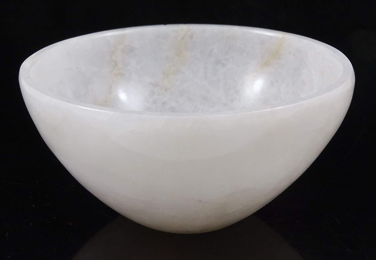 Harmonize White Snow Natural Gemstone Singing Bowl for Meditation, Healing, and Spiritual Energy - Perfect for Yoga, Sound Therapy, and Relaxation