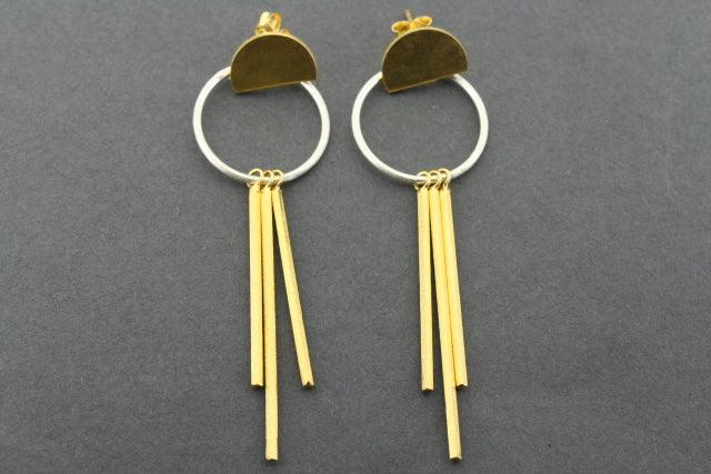 Empire Drop Earrings - Gold Plated Dangle Earrings for Women | Elegant & Stylish Jewelry for Parties, Weddings & Special Occasions