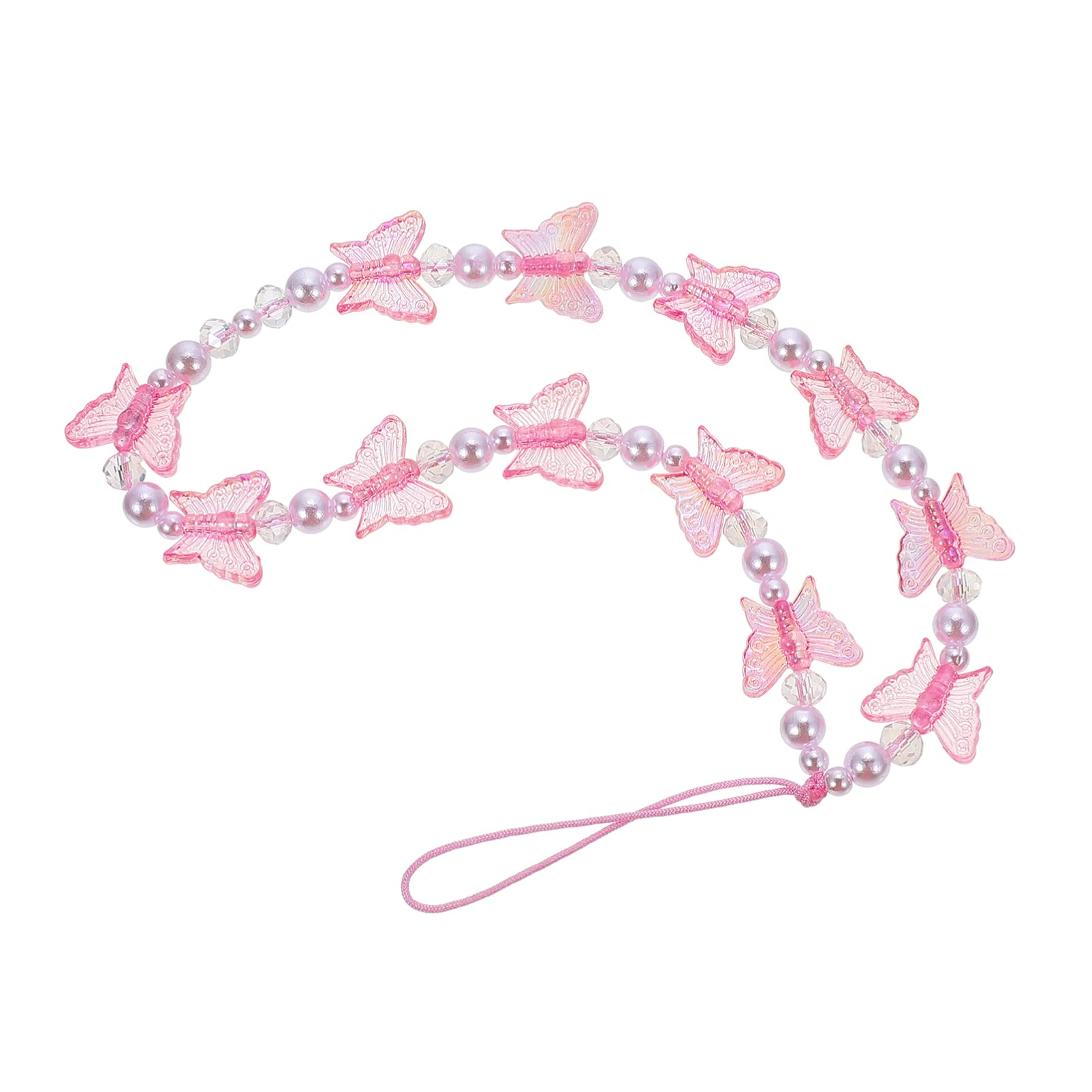 iBasenice Stylish Pearl Beaded Phone Lanyard Neck Strap - Adjustable Phone Wrist Strap for Women, Men & Kids - Secure Smartphone Holder for Travel, Work & Daily Use