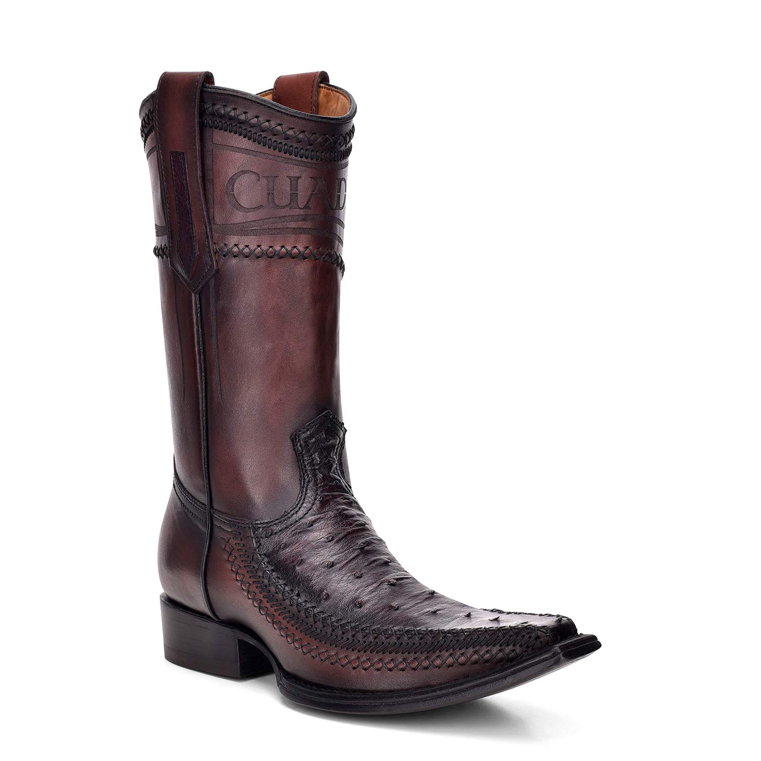 Cuadra Men's Western Boots - Genuine Ostrich & Bovine Leather Cowboy Boots Size 7.5 (1B1AA1) - Perfect for Rodeo, Country Music Festivals & Western Fashion