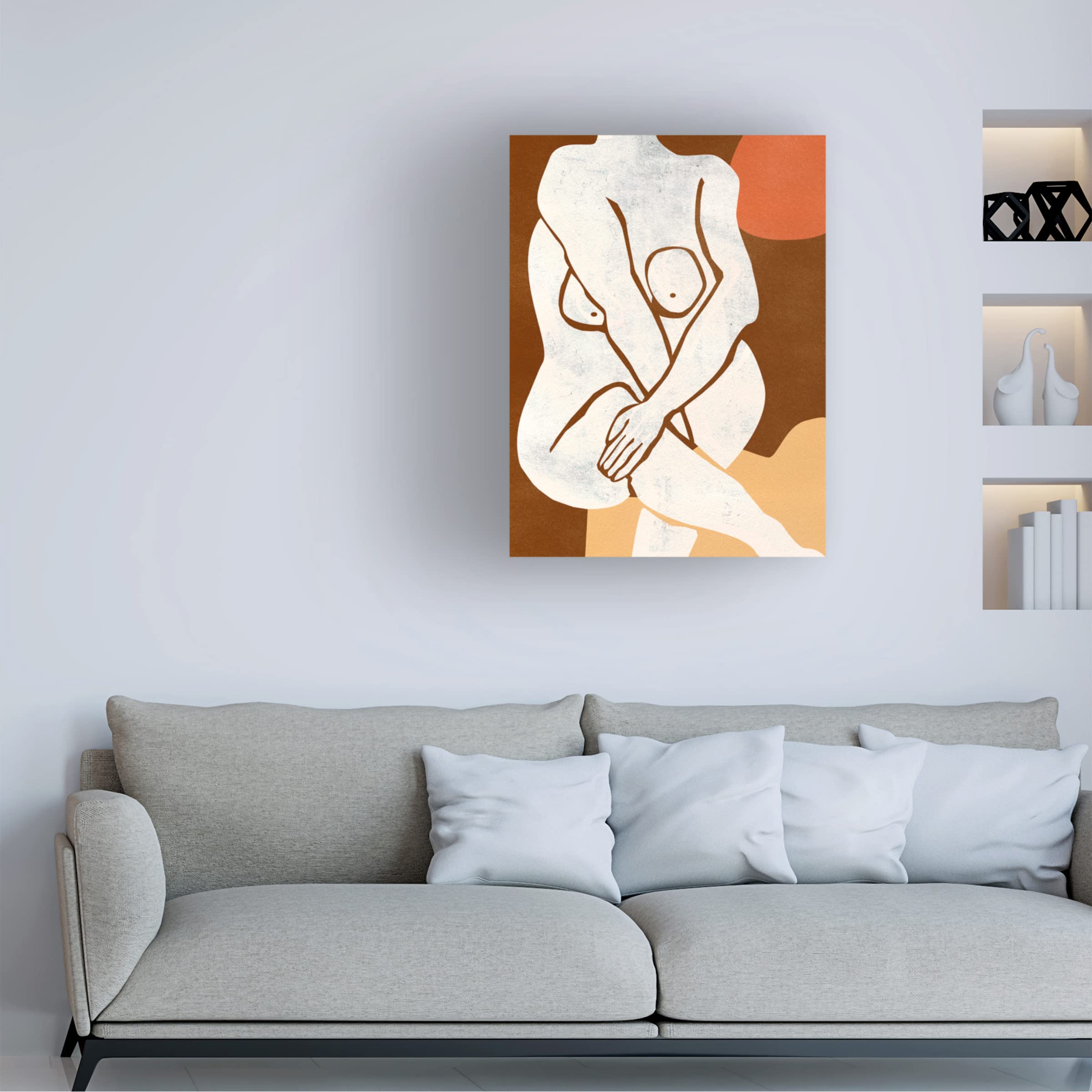 Trademark Fine Art 'Heat I' Canvas Wall Art by Melissa Wang - Modern Abstract Painting for Living Room, Bedroom & Office Decor