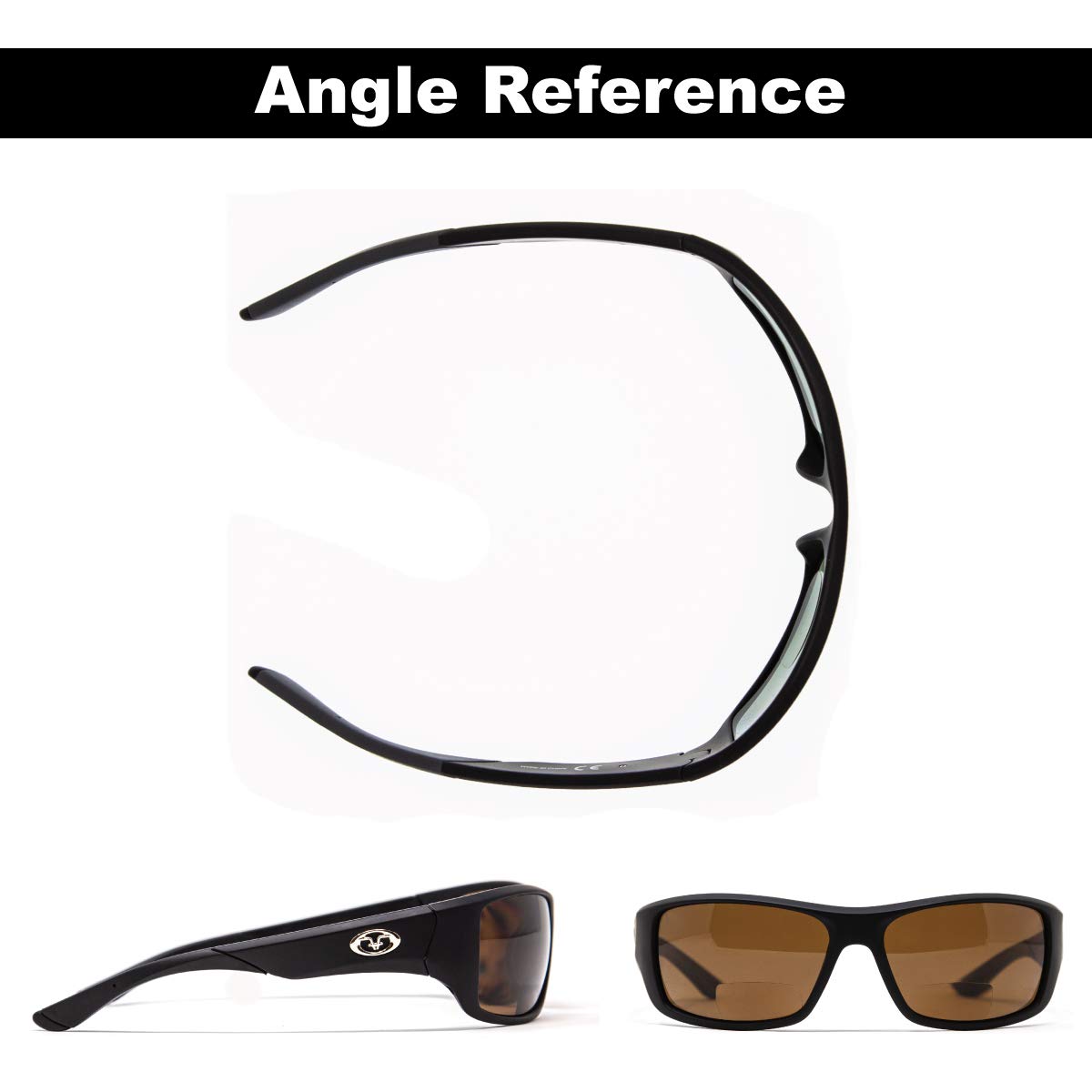 Flying Fisherman Triton Readers Polarized Rectangular Sunglasses - Black Frames with Amber Lenses for Men & Women - UV Protection for Fishing, Driving & Outdoor Activities