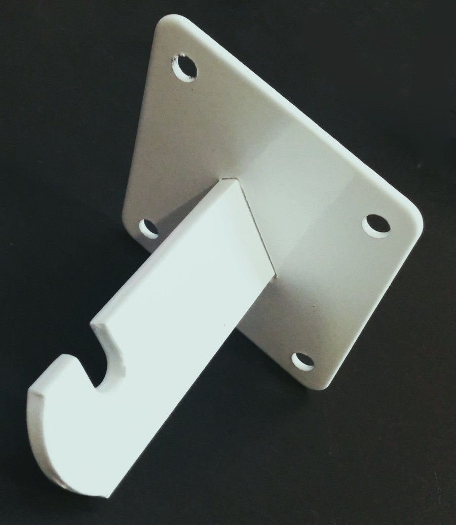 Heavy Duty Gridwall Wall Mount Brackets - 40 Pack White Grid Panel Mounting Hangers for Retail Store Displays & Trade Show Booths