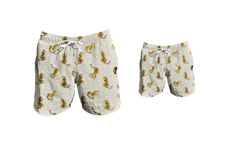 Father & Son Matching Swim Trunks - Quick Dry Swim Shorts for Men & Boys - Beach, Pool & Summer Vacation Outfits