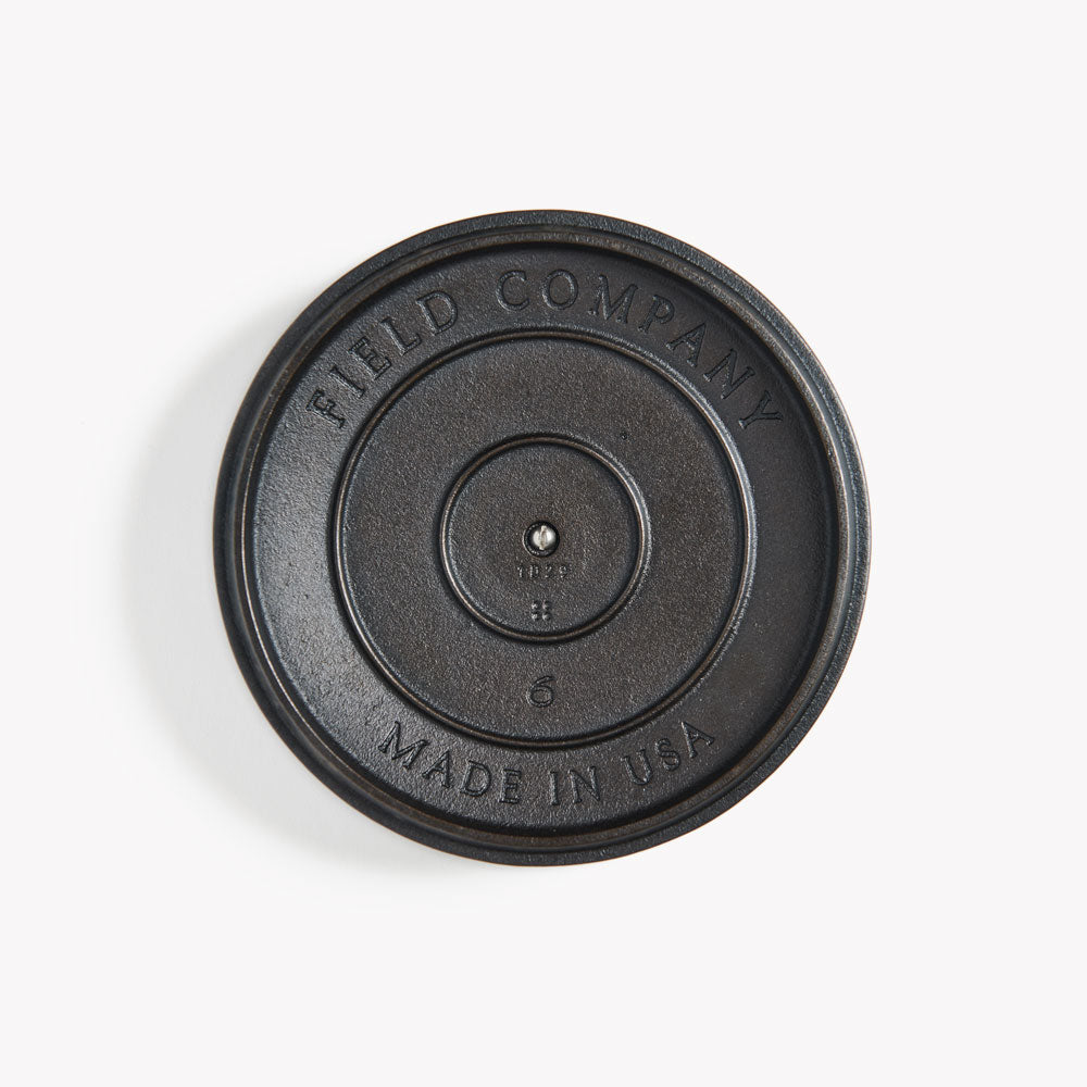 Premium No.6 Cast Iron Skillet Lid - Heavy Duty Cover for Dutch Ovens & Frying Pans - Perfect for Stovetop Cooking, Baking & Camping