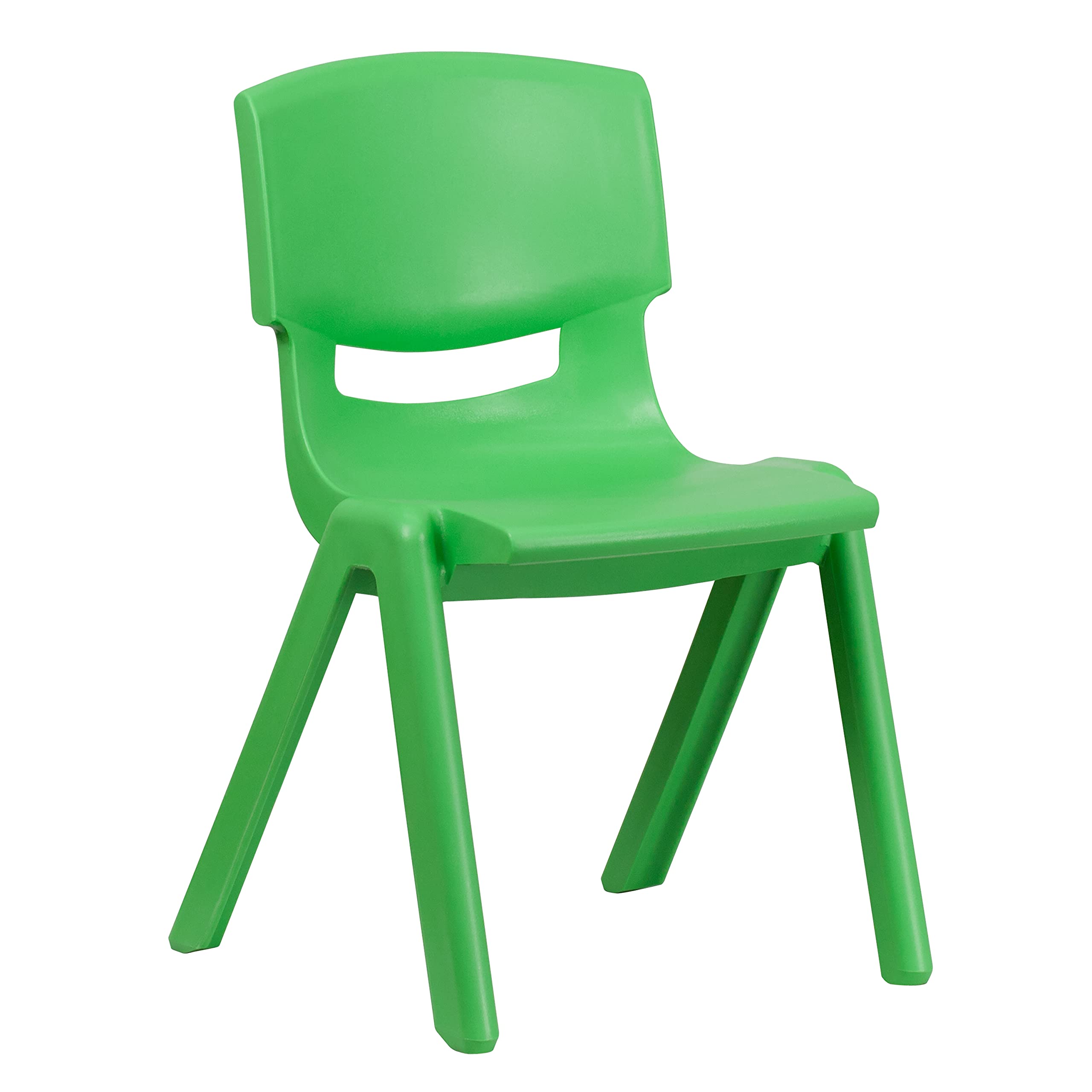 Flash Furniture Whitney 5-Pack Green Plastic Stacking School Chairs - 15.5