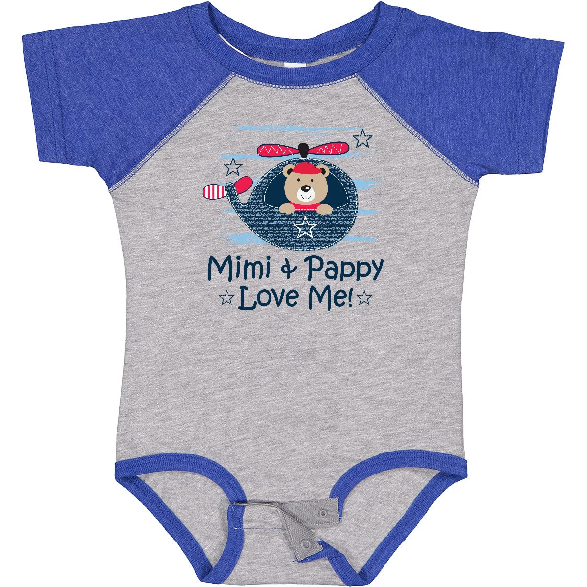 Inktastic Mimi and Pappy Love Me Baby Boy Bodysuit - Soft Cotton Onesie for Newborns & Infants - Perfect for Family Photos, Holidays & Everyday Wear