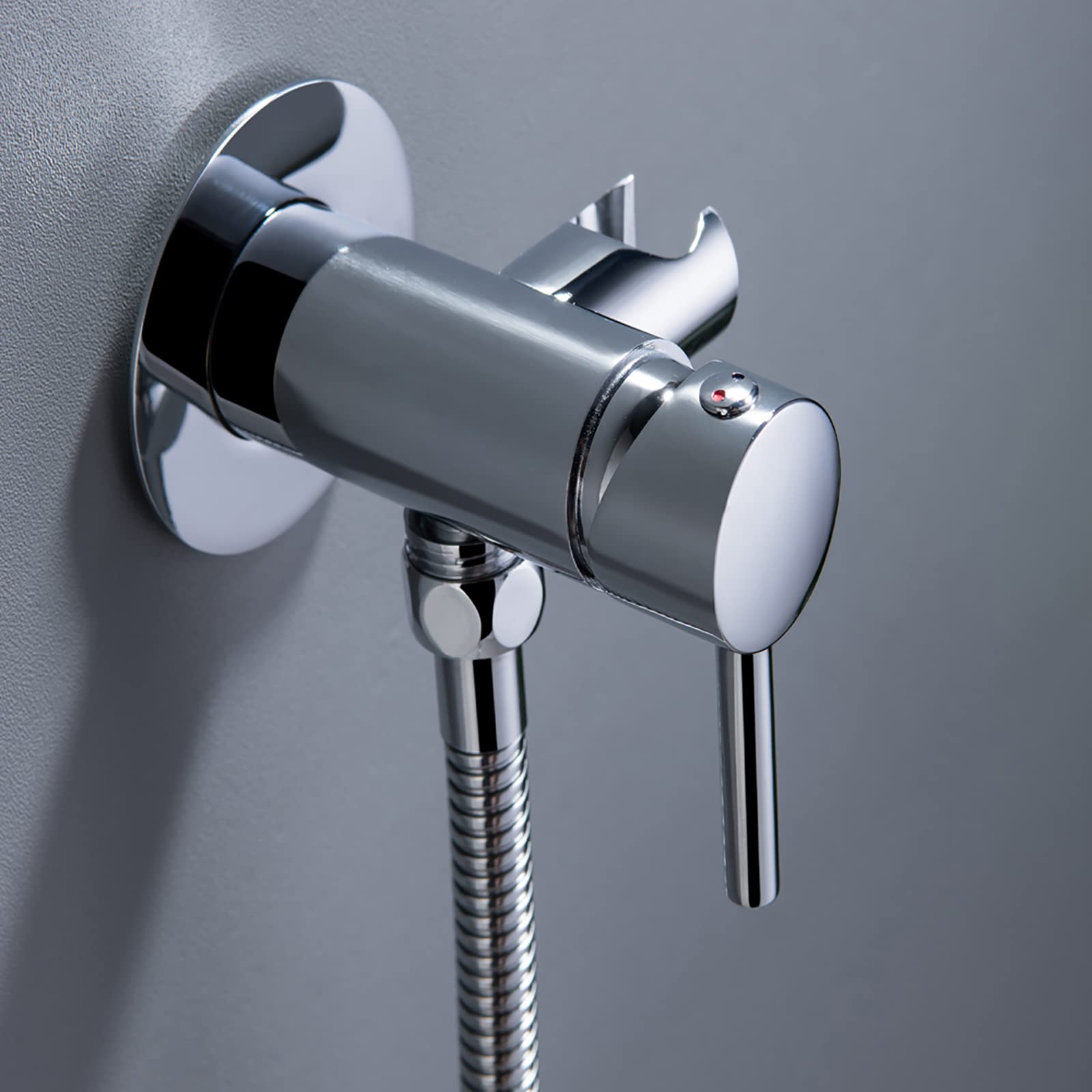 Handheld Bidet Sprayer for Toilet - Wall Mounted Brass Bidet Sprayer Kit with 150cm Shower Hose - Perfect for Cloth Diaper Cleaning & Personal Hygiene (Chrome/ Brushed Gold)